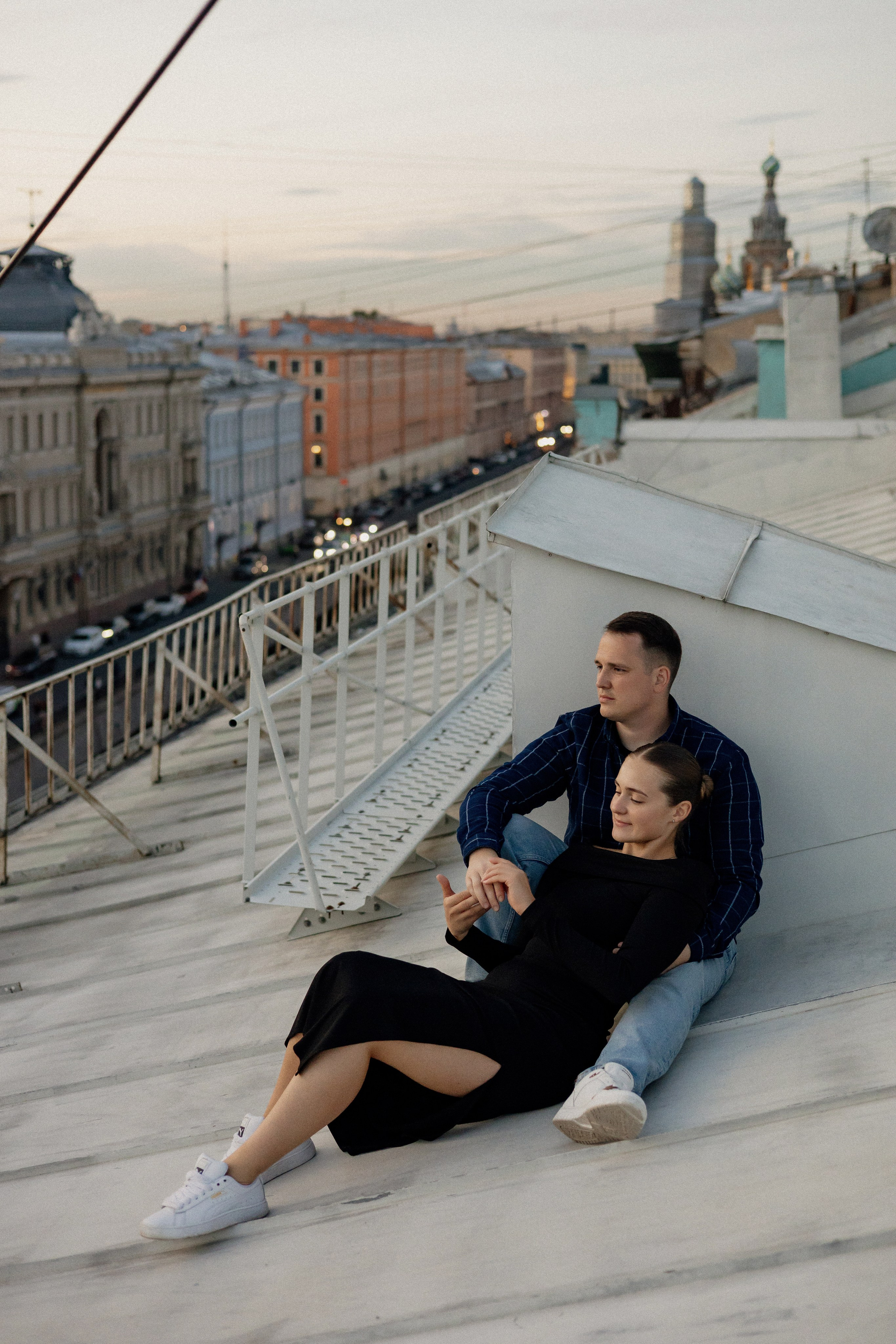 Романтика питерских крыш. Свадебный фотограф в Санкт-Петербурге Ксения Кобышева