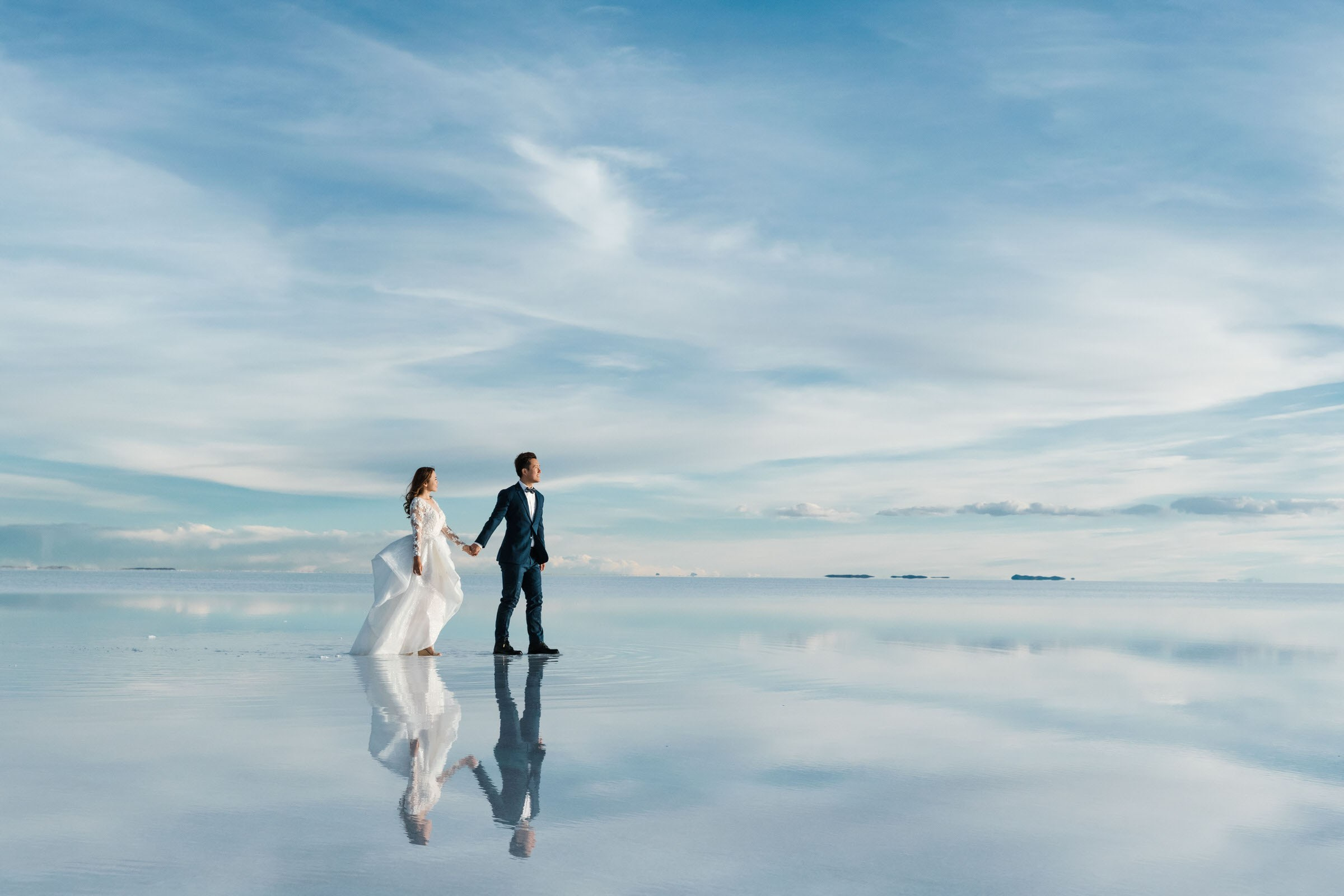  Уюни, свадебная фотосессия на соляном озере в Боливии