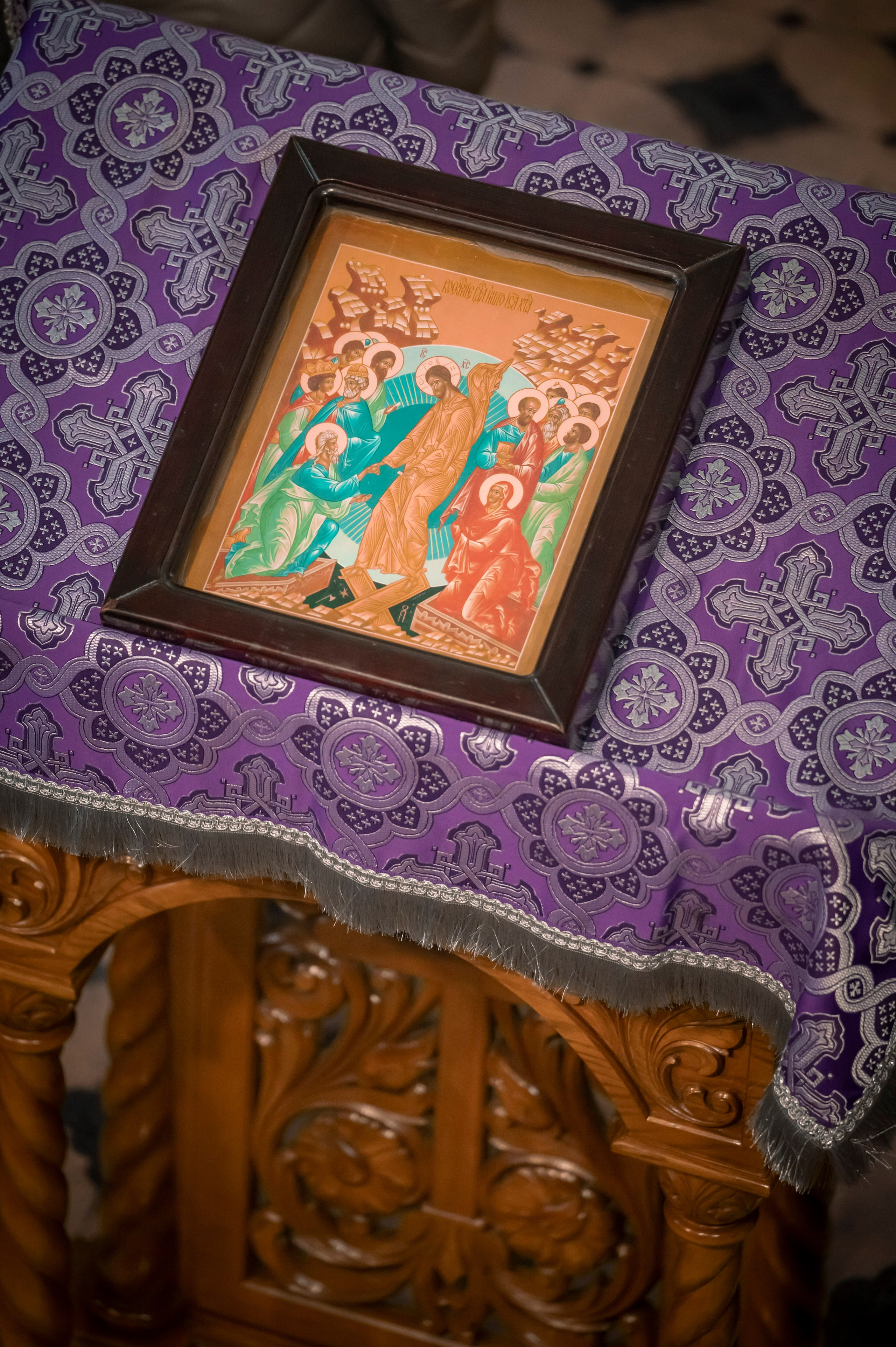 Никольский храм, г. Зерноград. Торжество Православия. Антон и Татьяна Денисенко — В храме