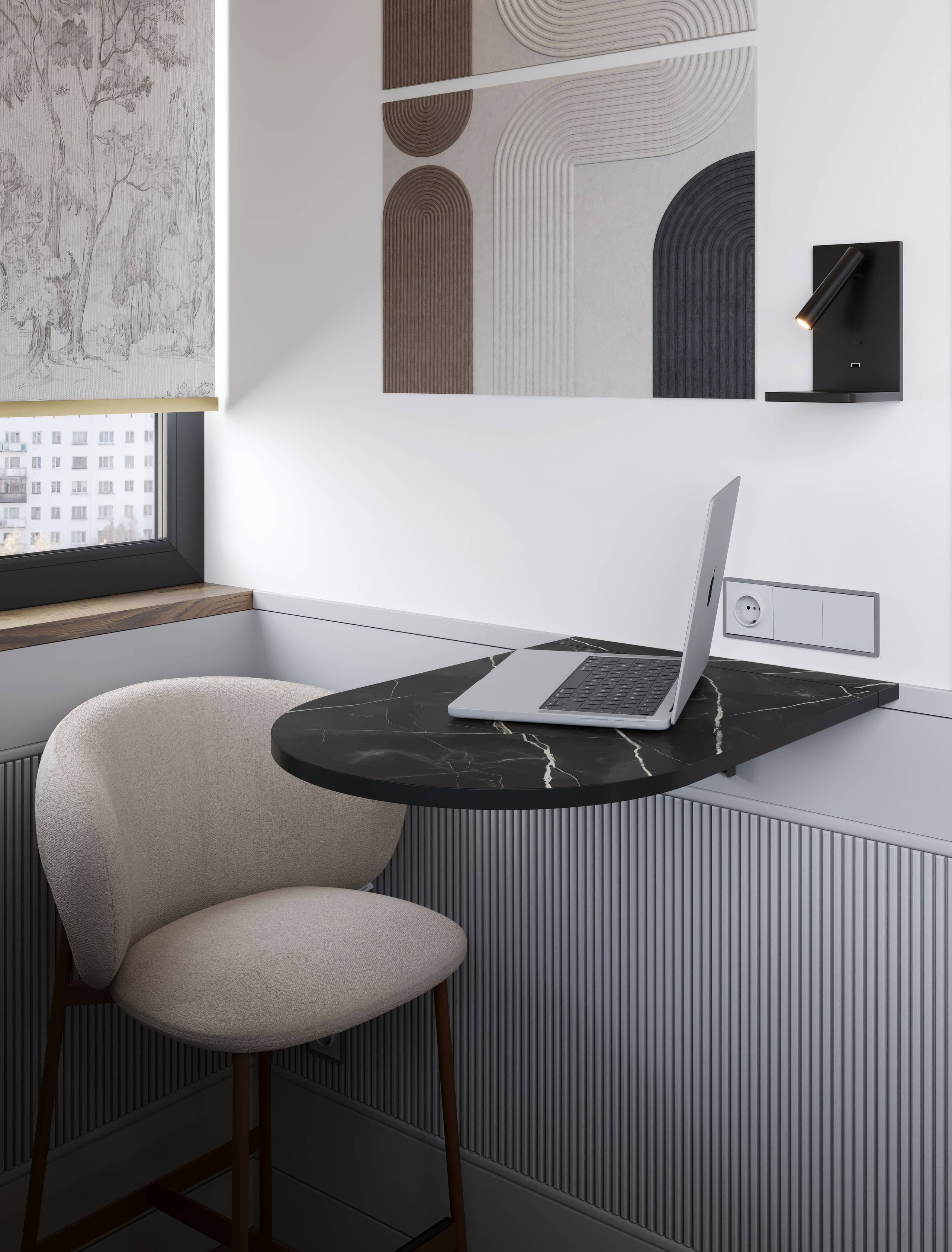 3D Визуализация квартиры пгт Заречье 62.7 m². Заказать 3Д визуализацию интерьеров — Дарья Веденёва