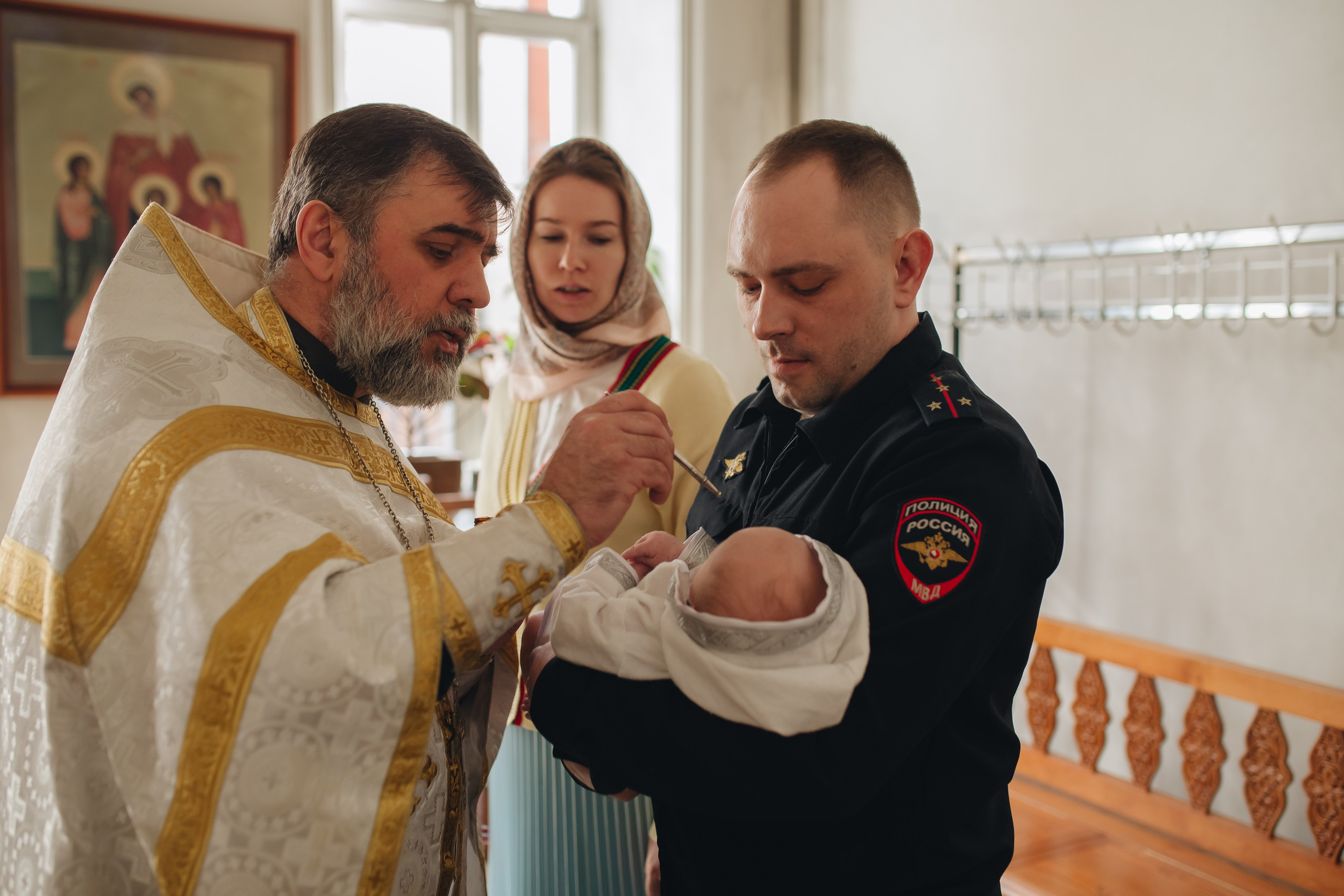 Крещение в светлом Храме. Семейный и детский фотограф в Москве Дорогова Екатерина