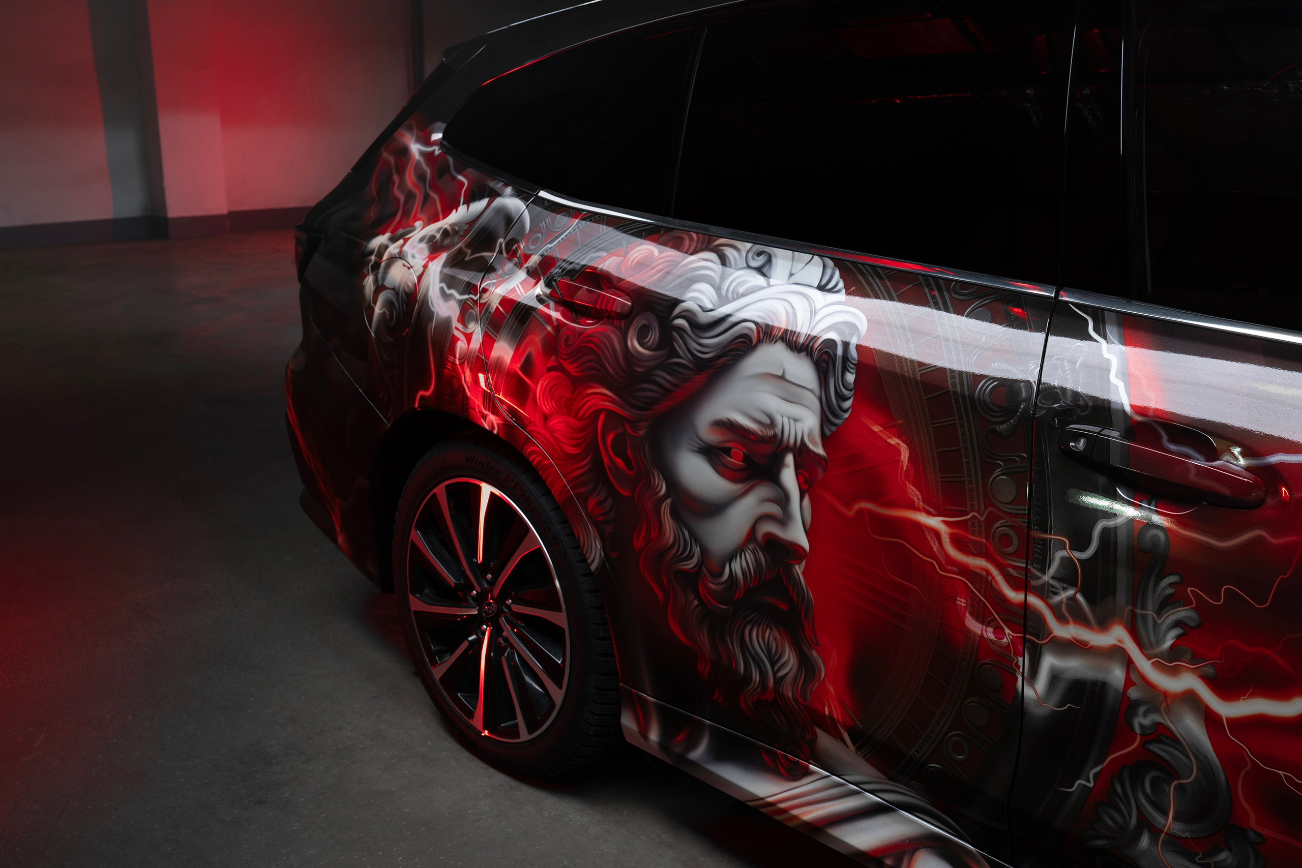 Винилография на Subaru Levorg STI. Студия дизайна и оклейки авто Barmaley Design