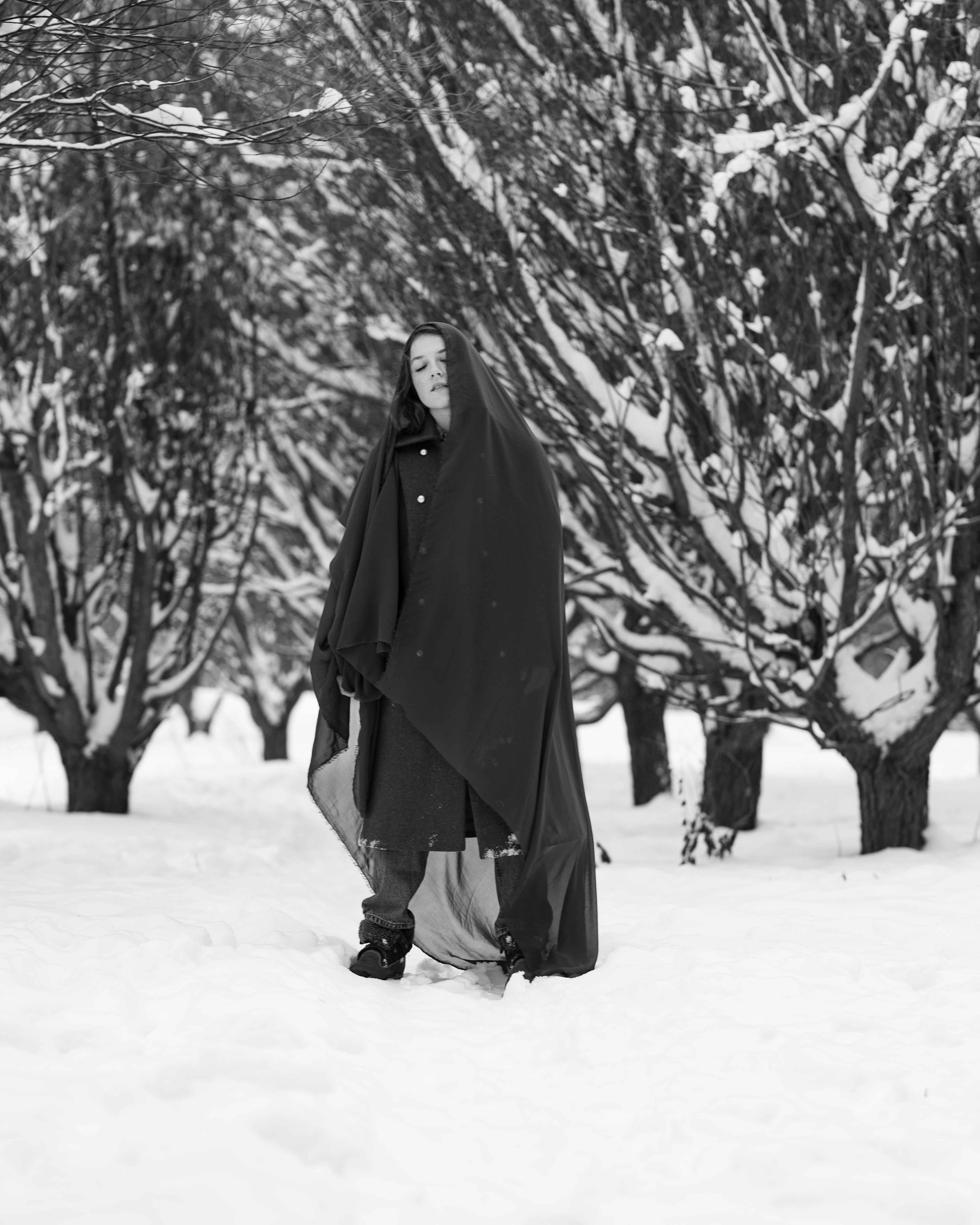 Фотосессия в заснеженном парке. Портретный фотограф Екатерина Лысенко, Москва