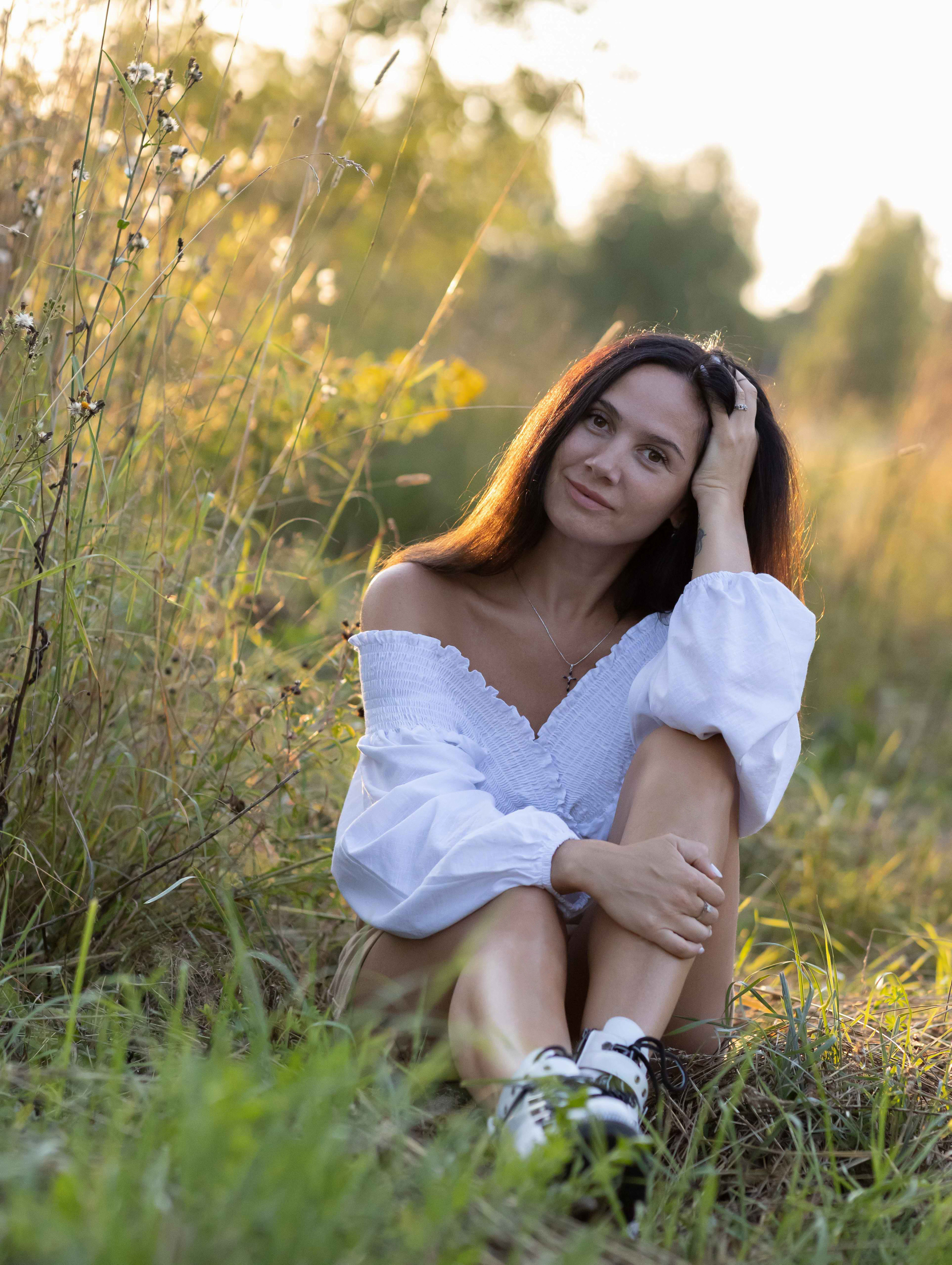 Фото с полевыми цветами. Портретный фотограф Екатерина Лысенко, Москва