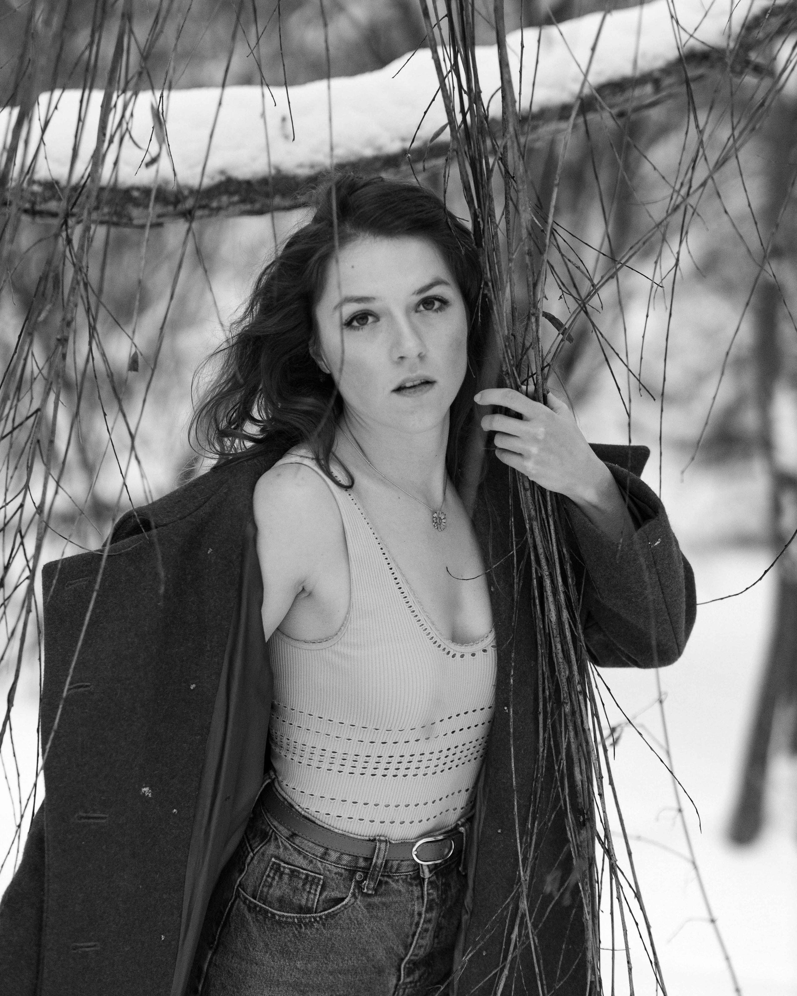 Фотосессия в заснеженном парке. Портретный фотограф Екатерина Лысенко, Москва