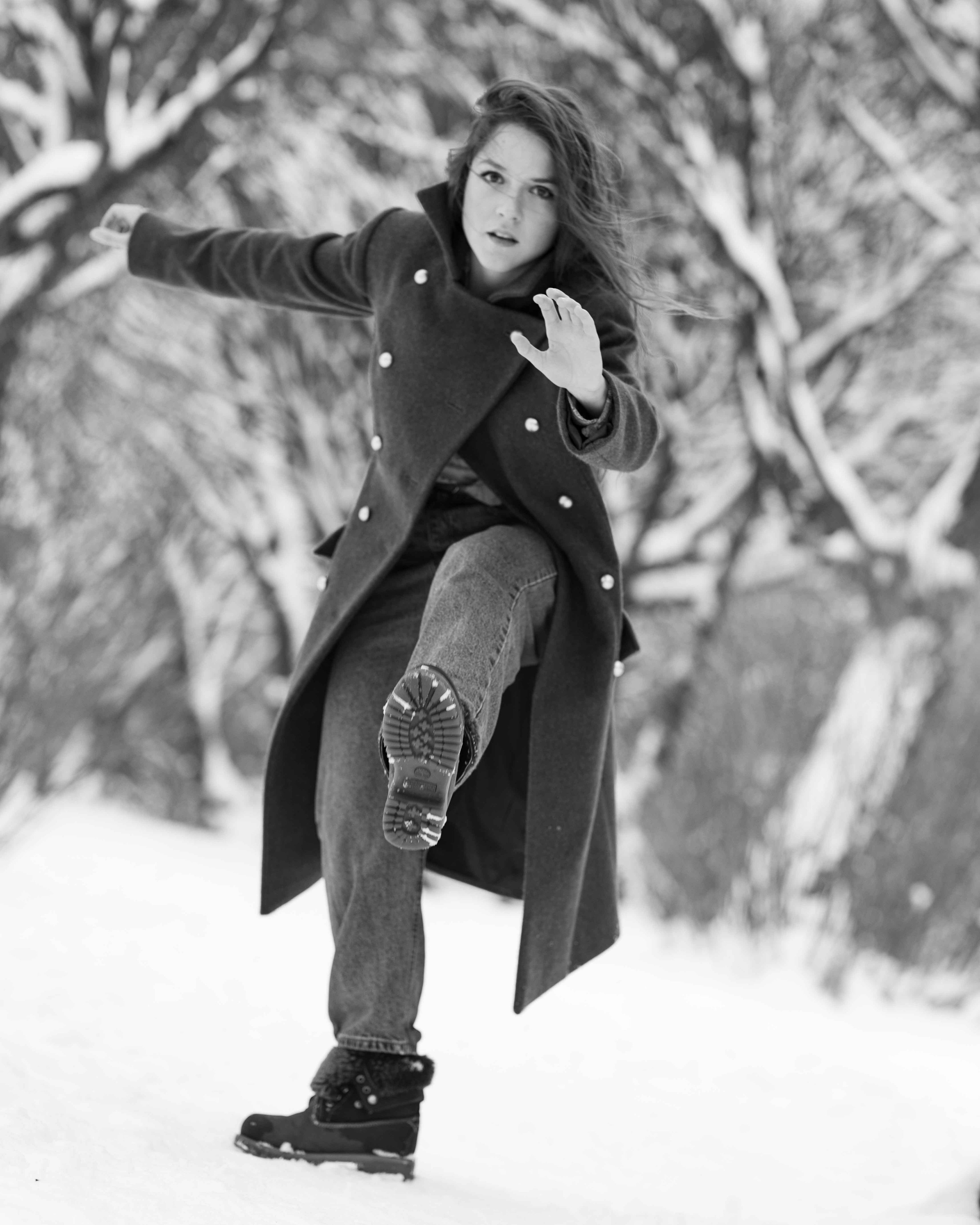 Фотосессия в заснеженном парке. Портретный фотограф Екатерина Лысенко, Москва