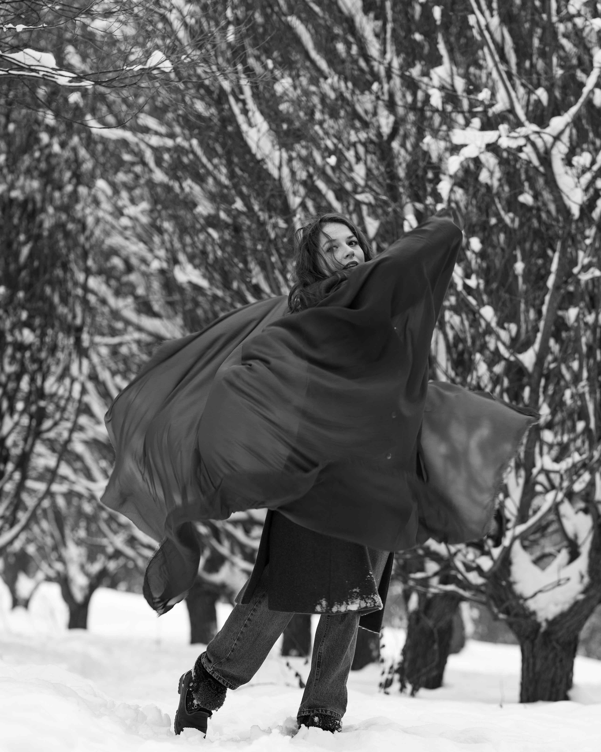 Фотосессия в заснеженном парке. Портретный фотограф Екатерина Лысенко, Москва