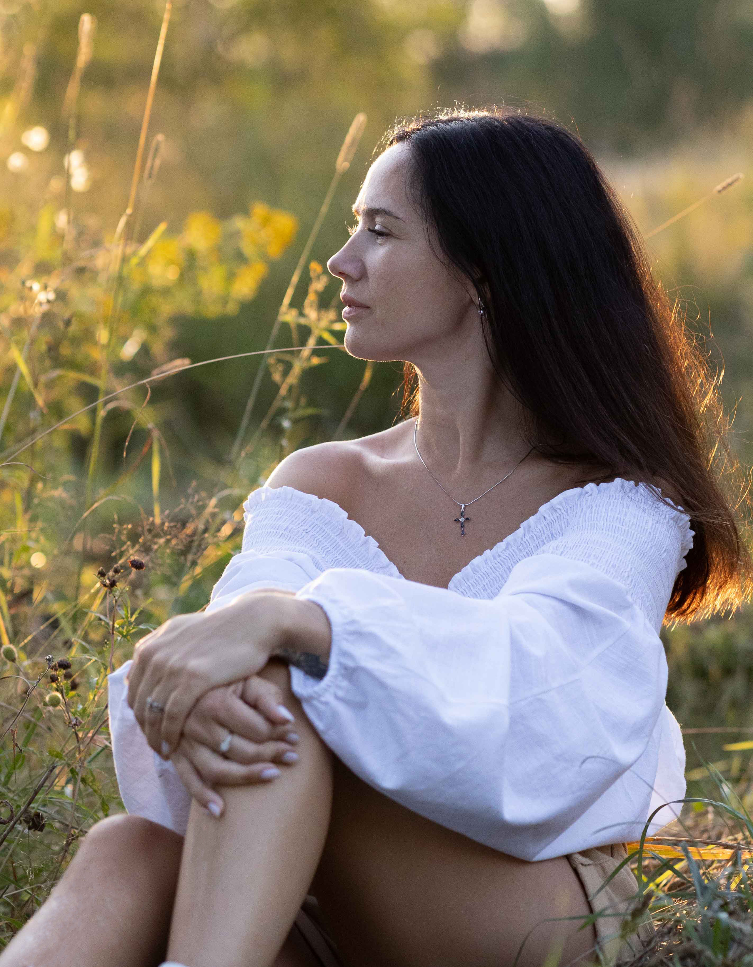 Фото с полевыми цветами. Портретный фотограф Екатерина Лысенко, Москва