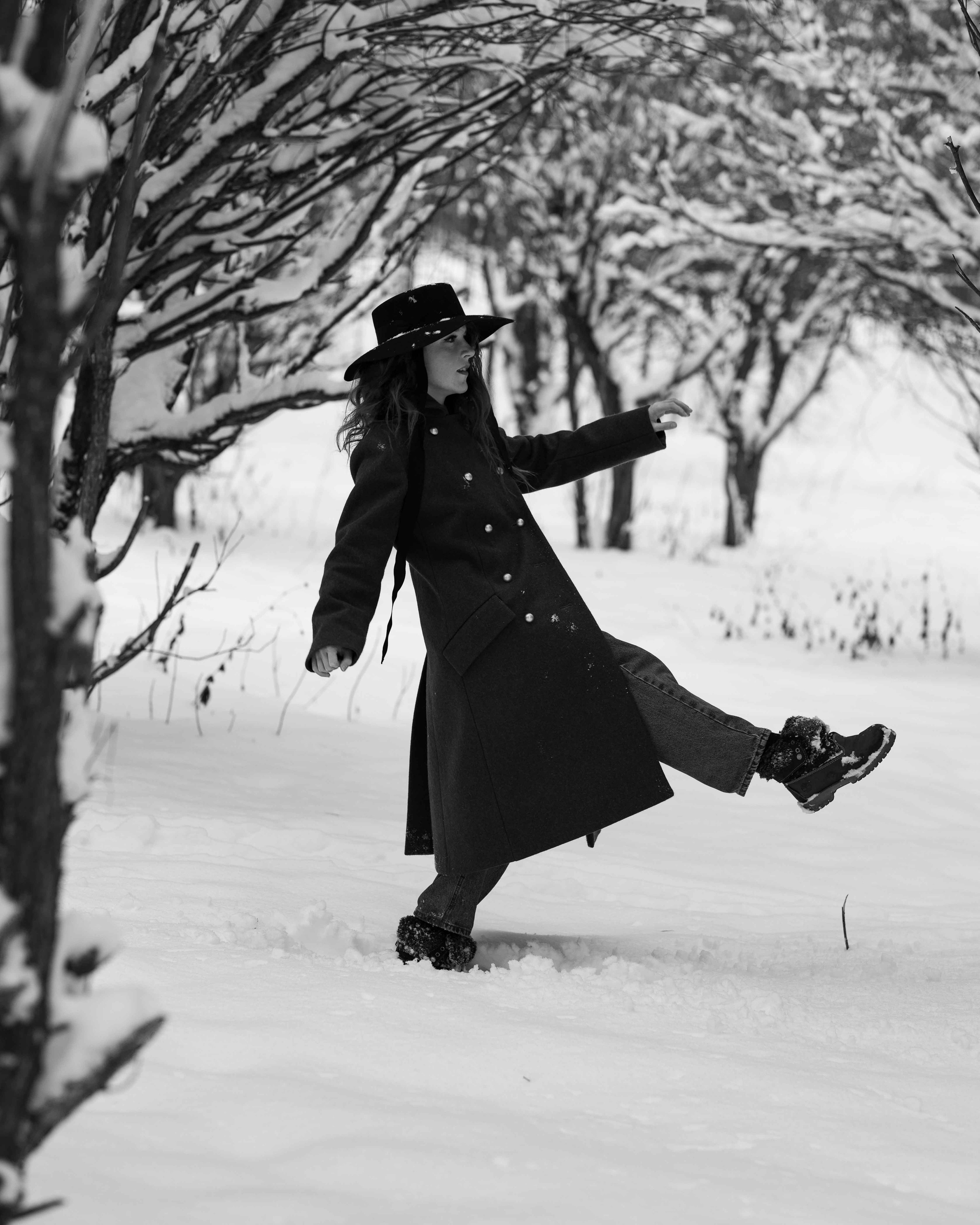 Фотосессия в заснеженном парке. Портретный фотограф Екатерина Лысенко, Москва