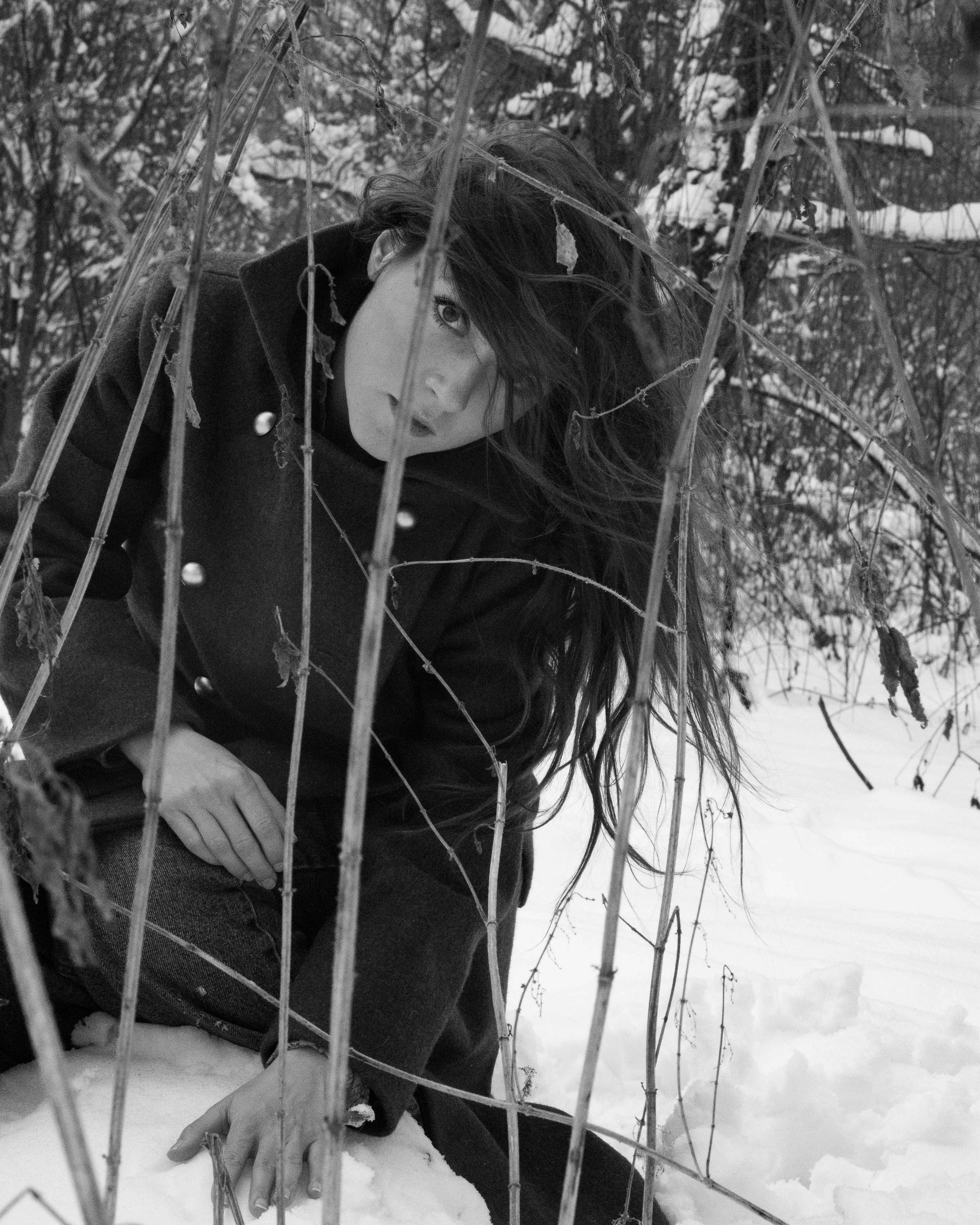 Фотосессия в заснеженном парке. Портретный фотограф Екатерина Лысенко, Москва