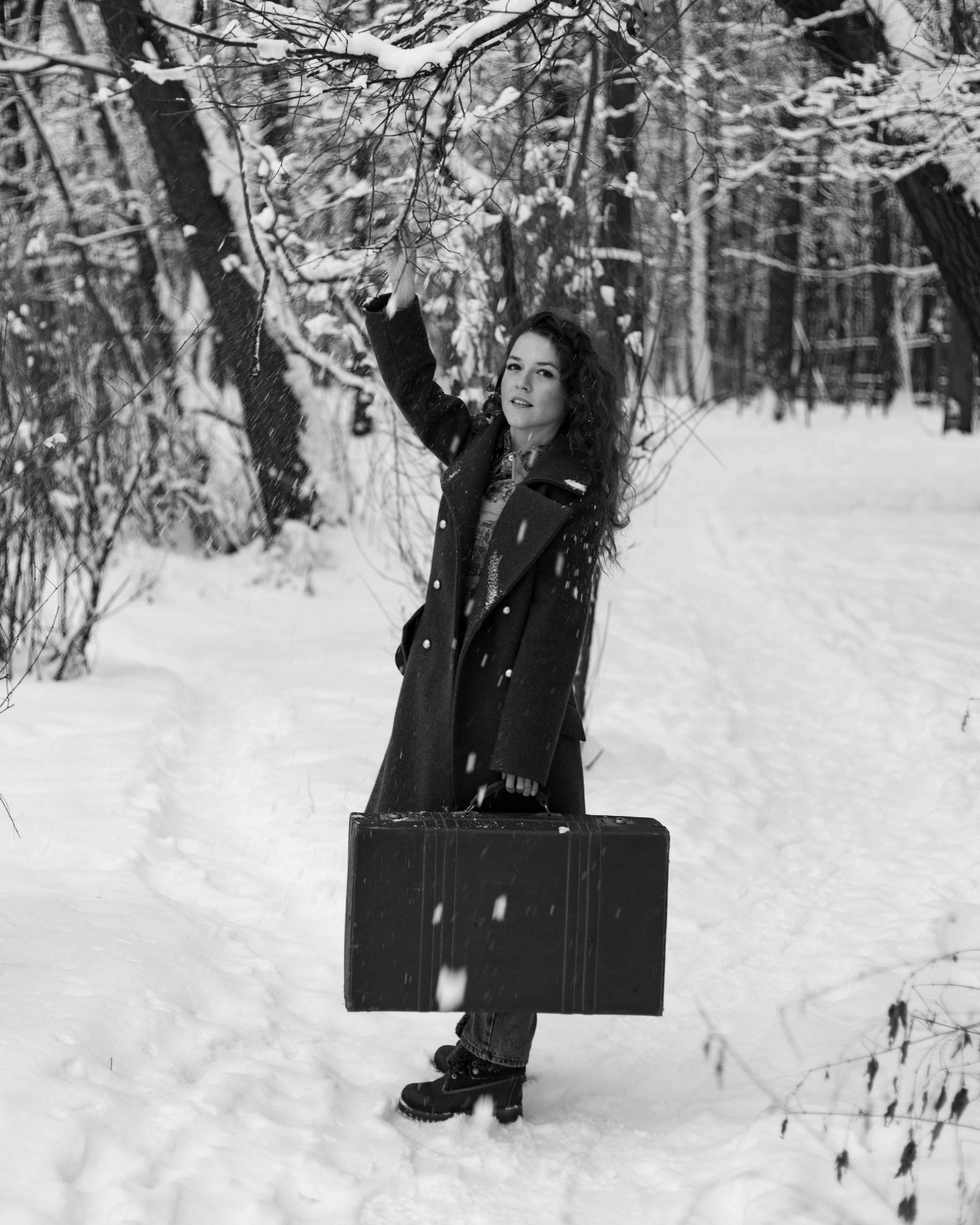 Фотосессия в заснеженном парке. Портретный фотограф Екатерина Лысенко, Москва