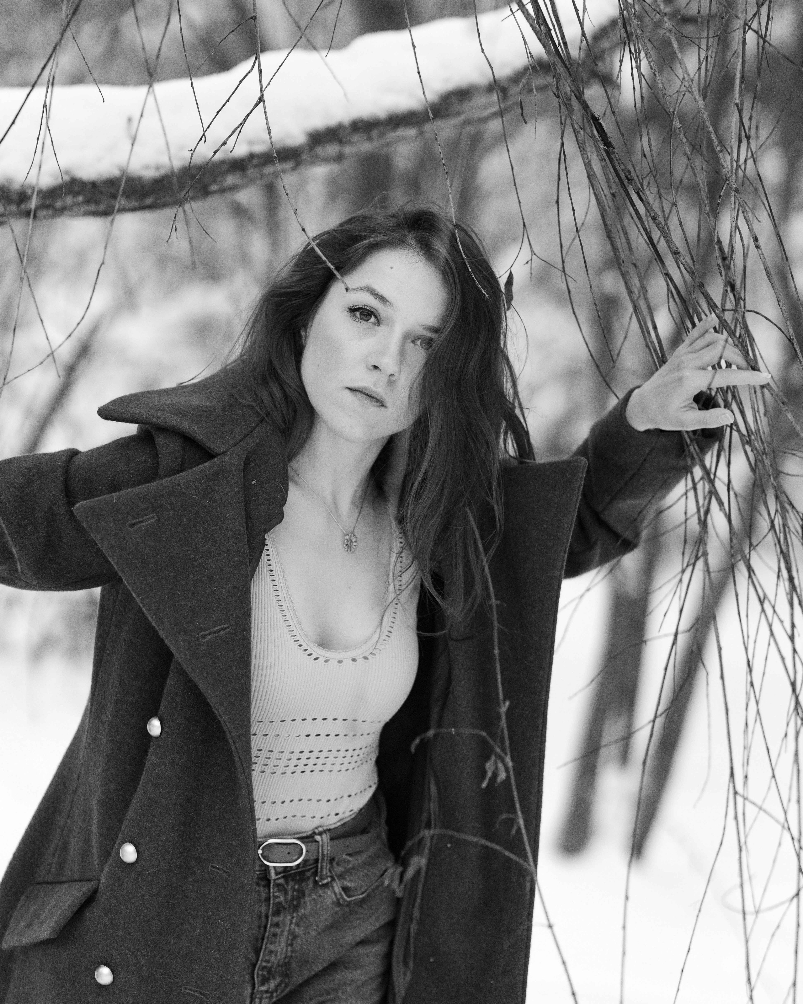 Фотосессия в заснеженном парке. Портретный фотограф Екатерина Лысенко, Москва