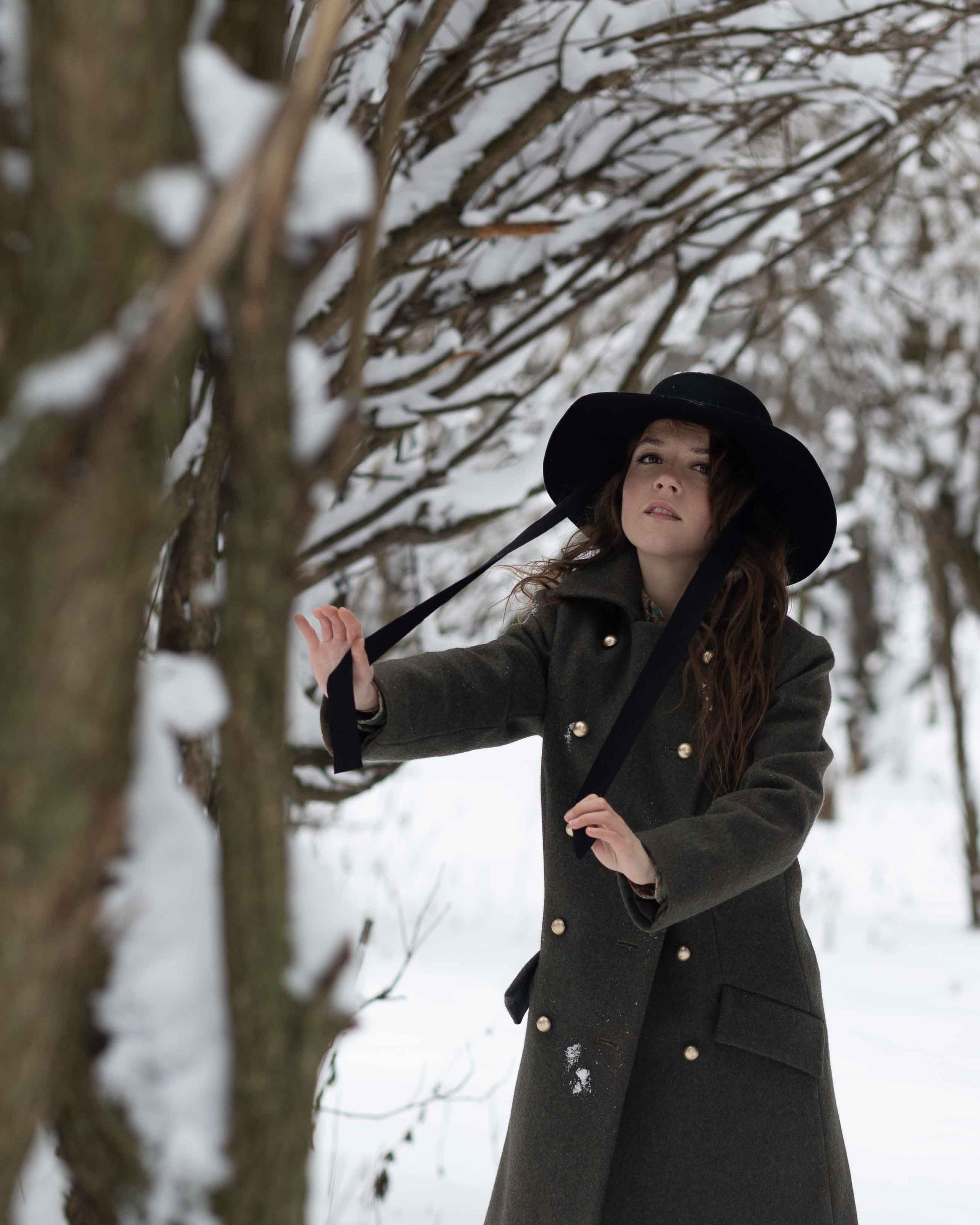 Фотосессия в заснеженном парке. Портретный фотограф Екатерина Лысенко, Москва