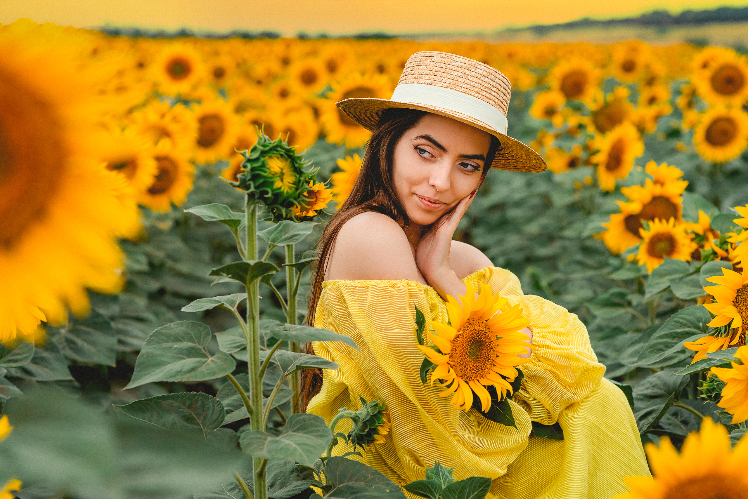 Съемки в полях подсолнечника. Семейный и детский фотограф Наталья Горда