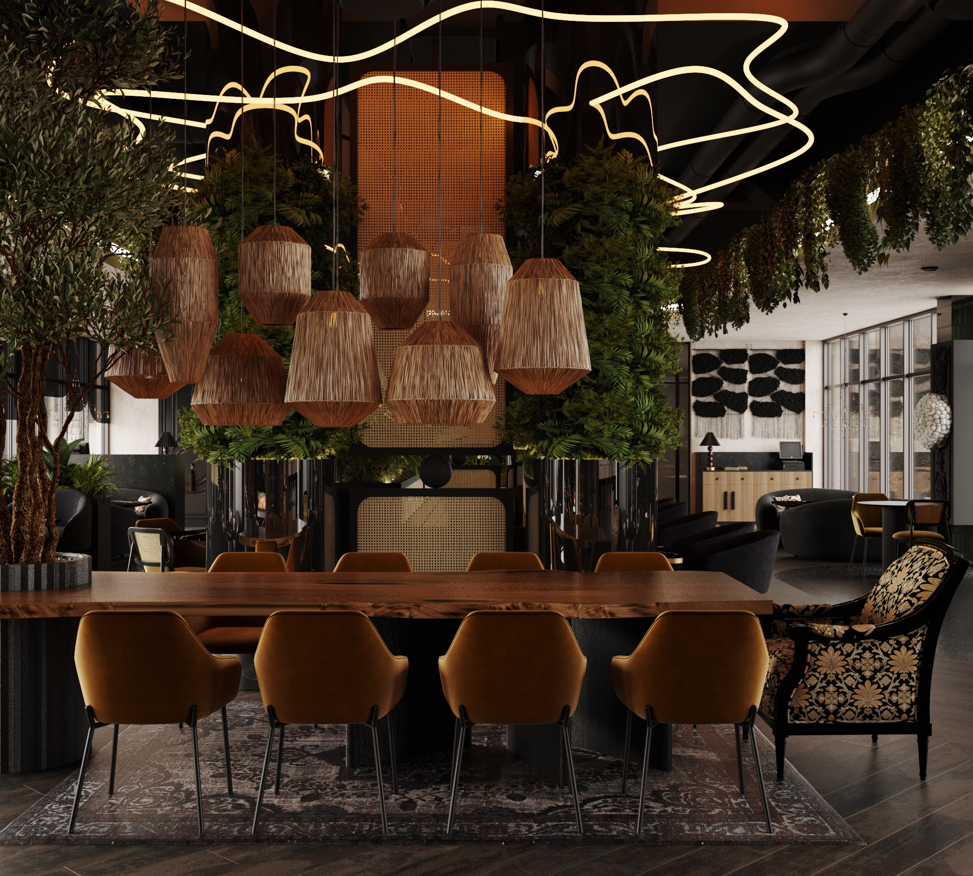 Проект Ресторан. Интерьерная 3D Визуализация