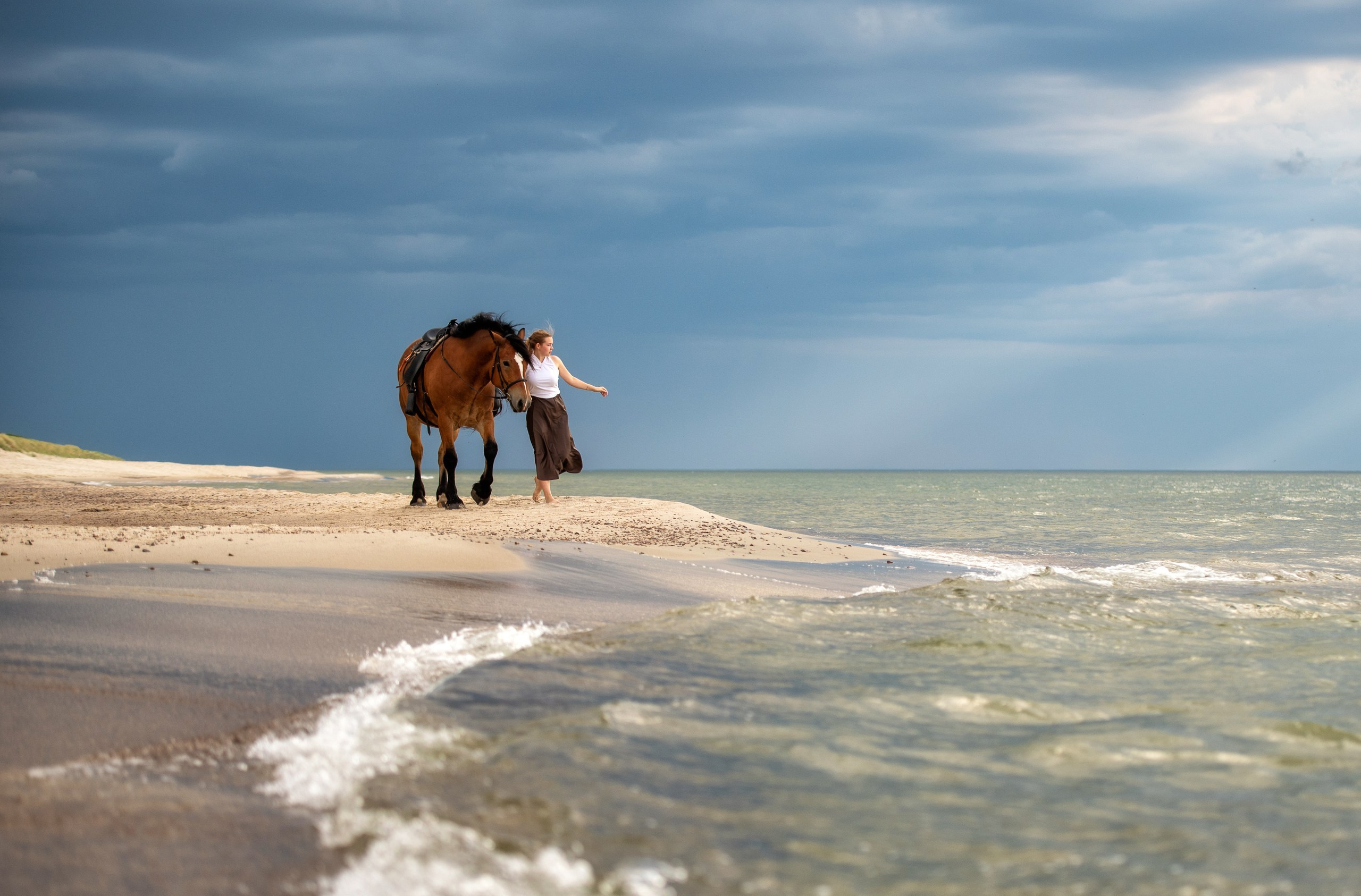 Побережье Балтийского моря. Фотограф с лошадьми в Калининграде Татьяна Ларина