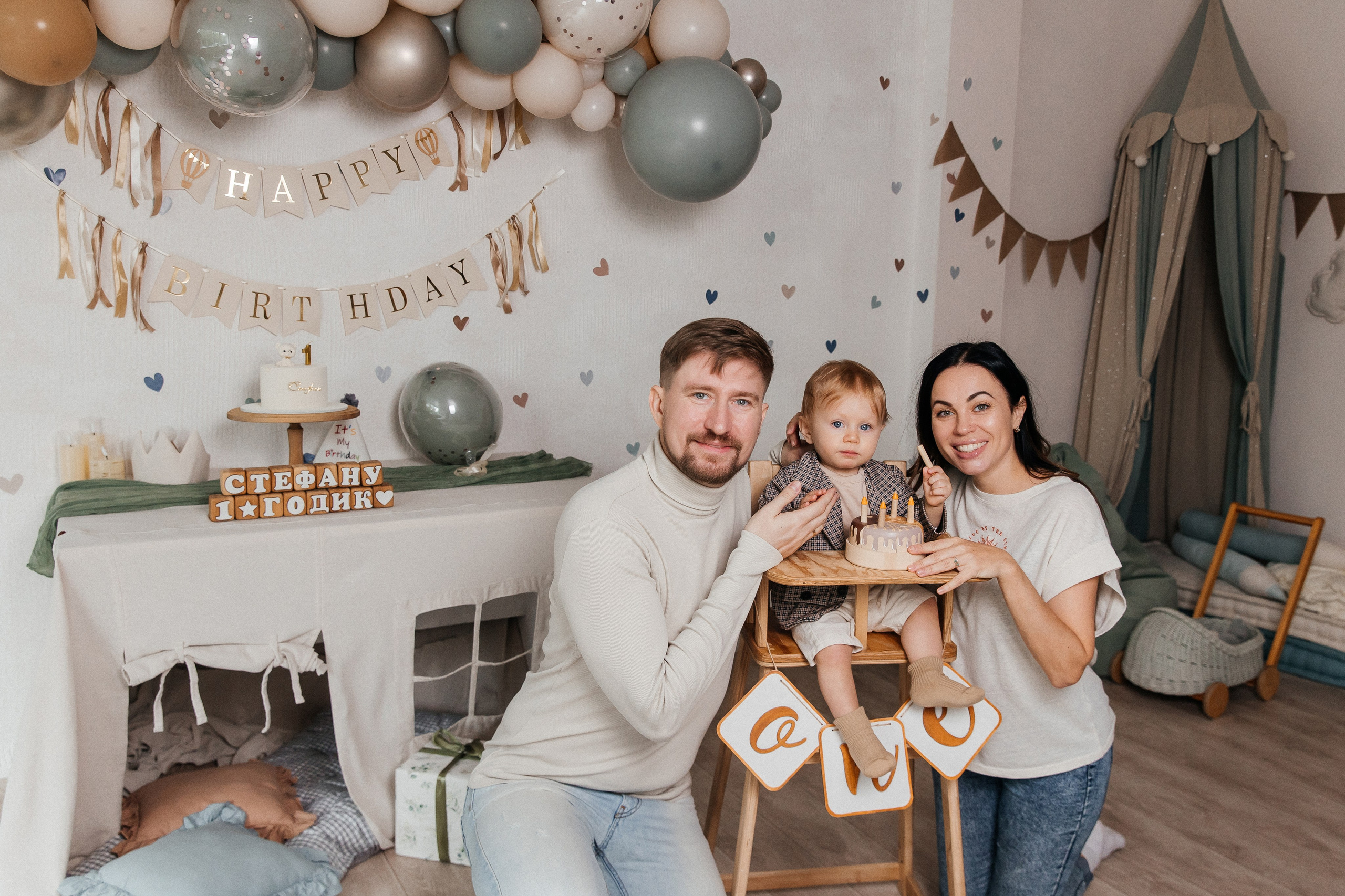 Фотосессия на 1 годик, детская фотостудия Кемерово