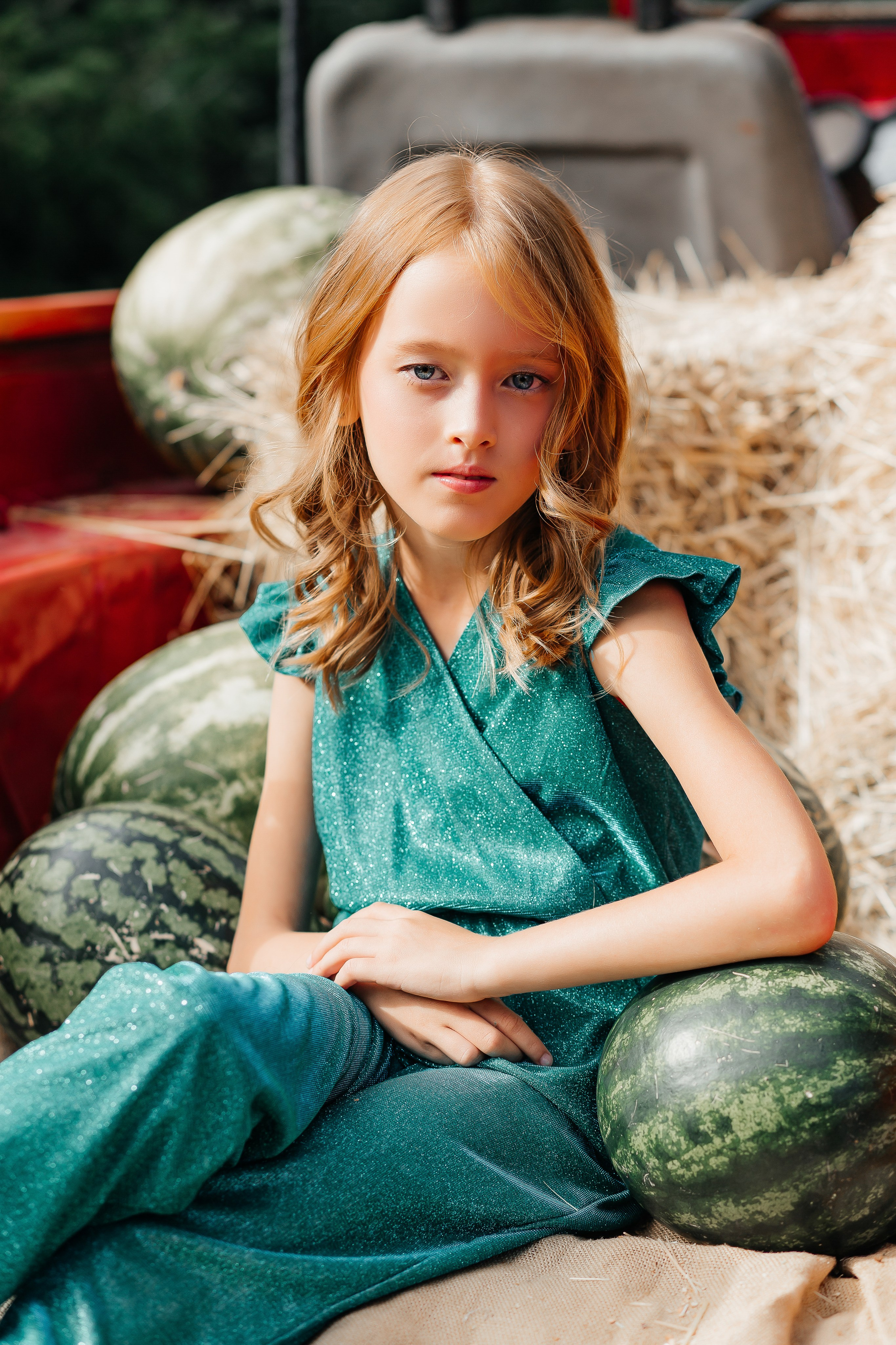 Осенняя детская фотосессия с арбузами. Фотограф в Подольске — Мария Бучнева