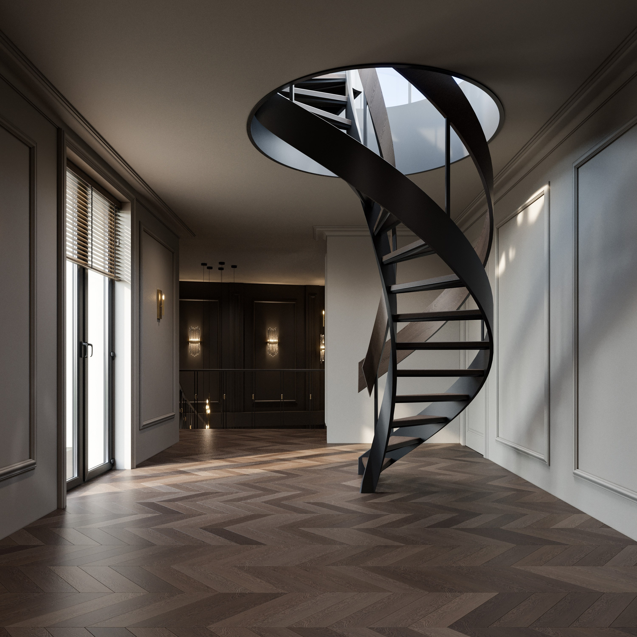 Классика и Современность: 3D Визуализации Особняка с Высокими Потолками. Визуализатор интерьера в Москве | Брагин Кирилл