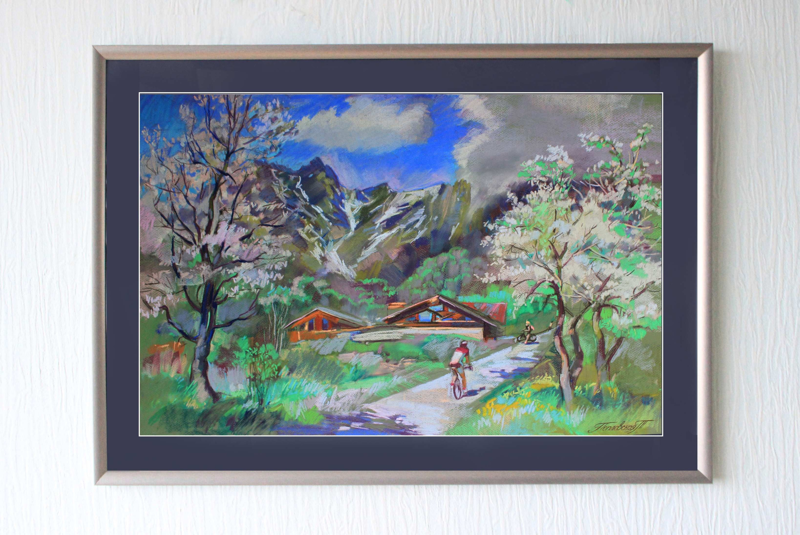 Картина «Май у подножия Ачишхо» художника Татьяны Поплавской. Интерьерный дизайнер в Сочи Поплавская Татьяна. Проектирование интерьеров и организация процесса ремонта