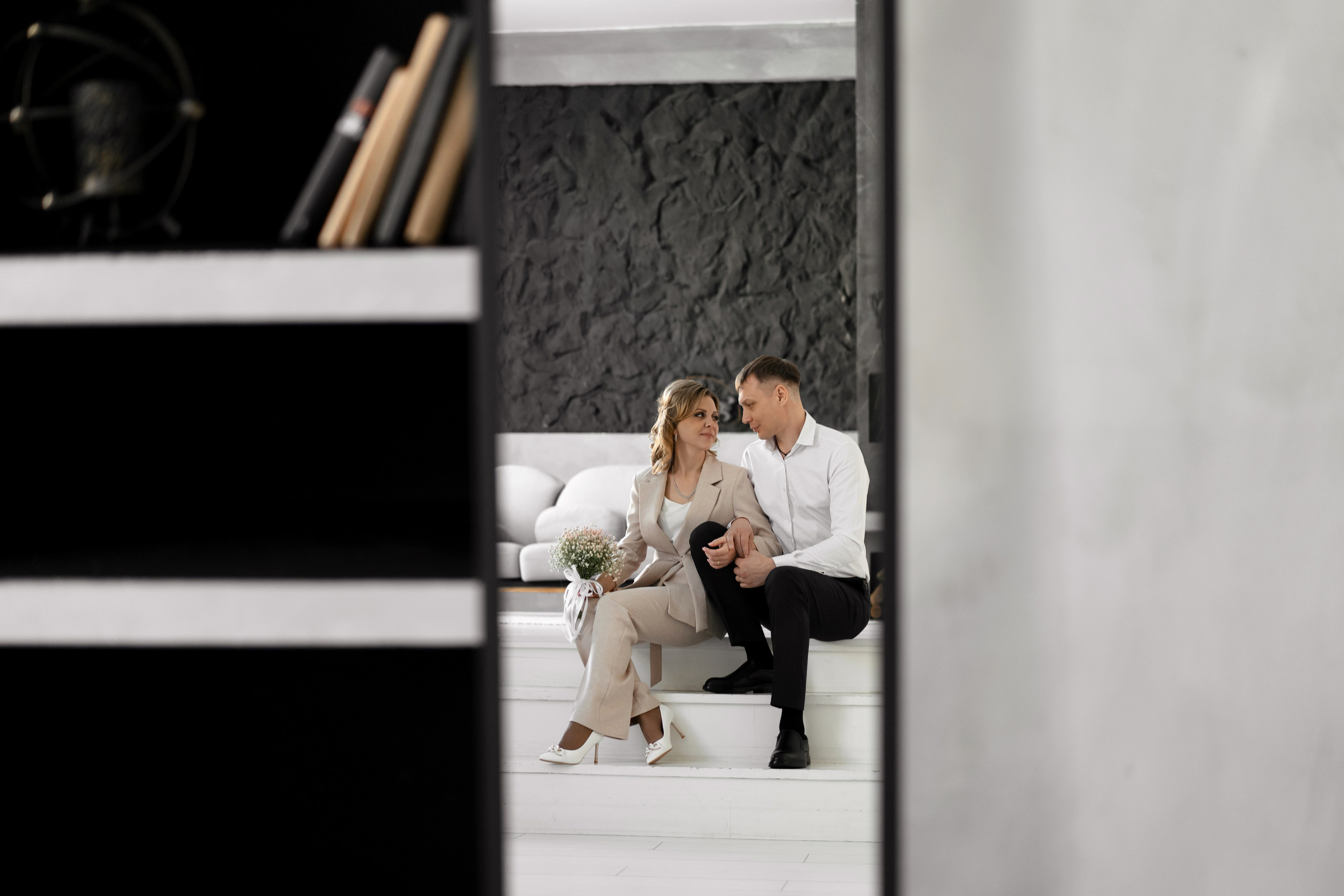 Стильная пара в фотостудии. Семейный и детский фотограф во Владивостоке Мария Гой