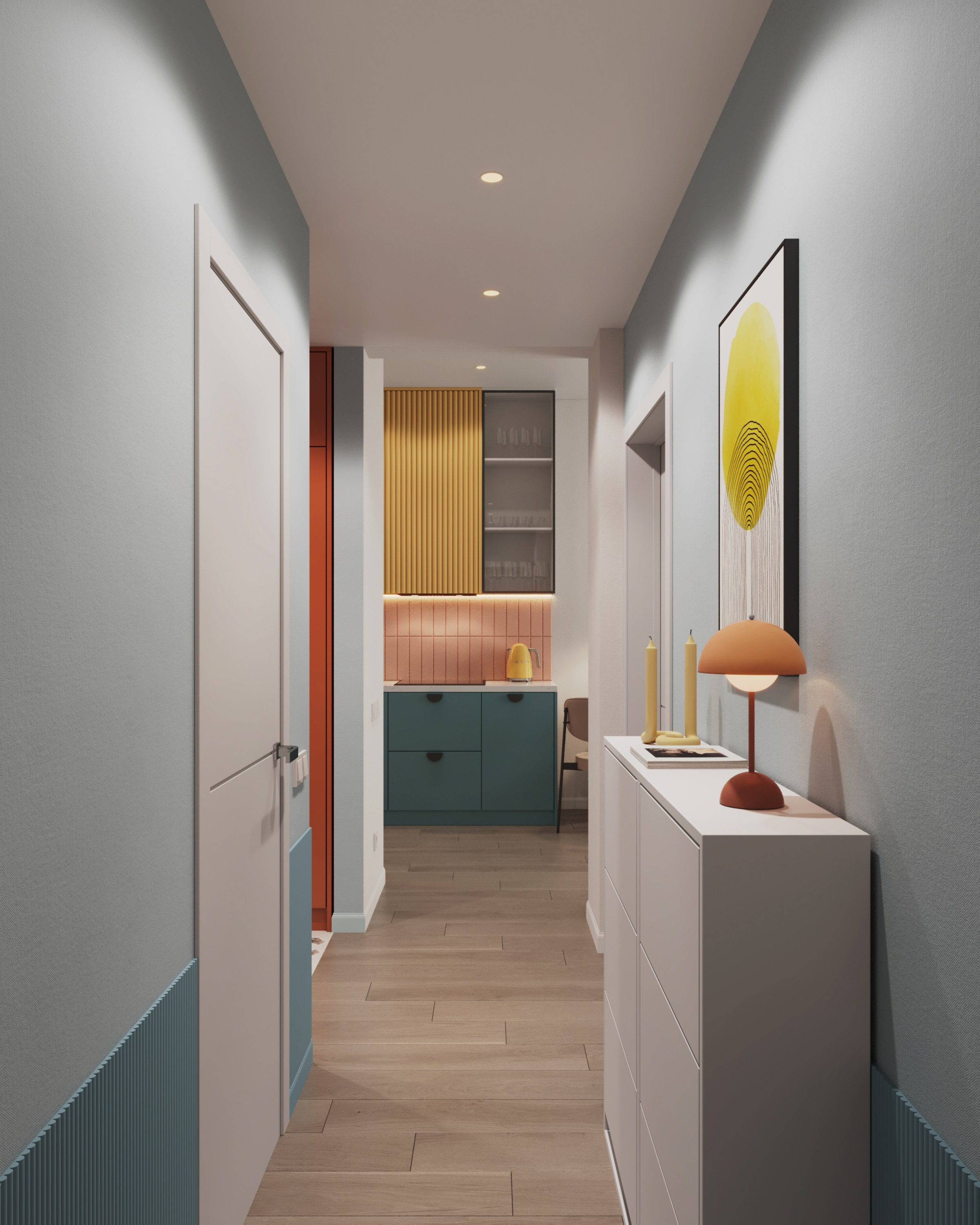 Пространство трёхкомнатной квартиры для аренды в центре СПб, автор Ксения Новикова, проект ЖК Наследие, интерьер под ключ