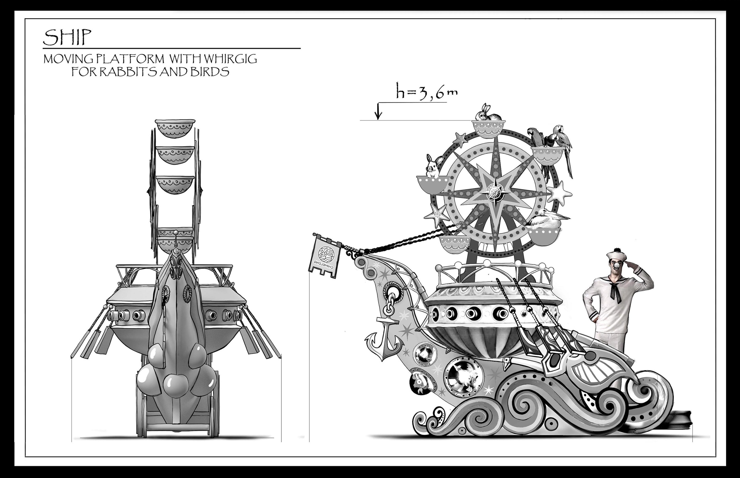 PLATFORMS FOR THEMED PARKS. Munina Dina. Set design portfolio