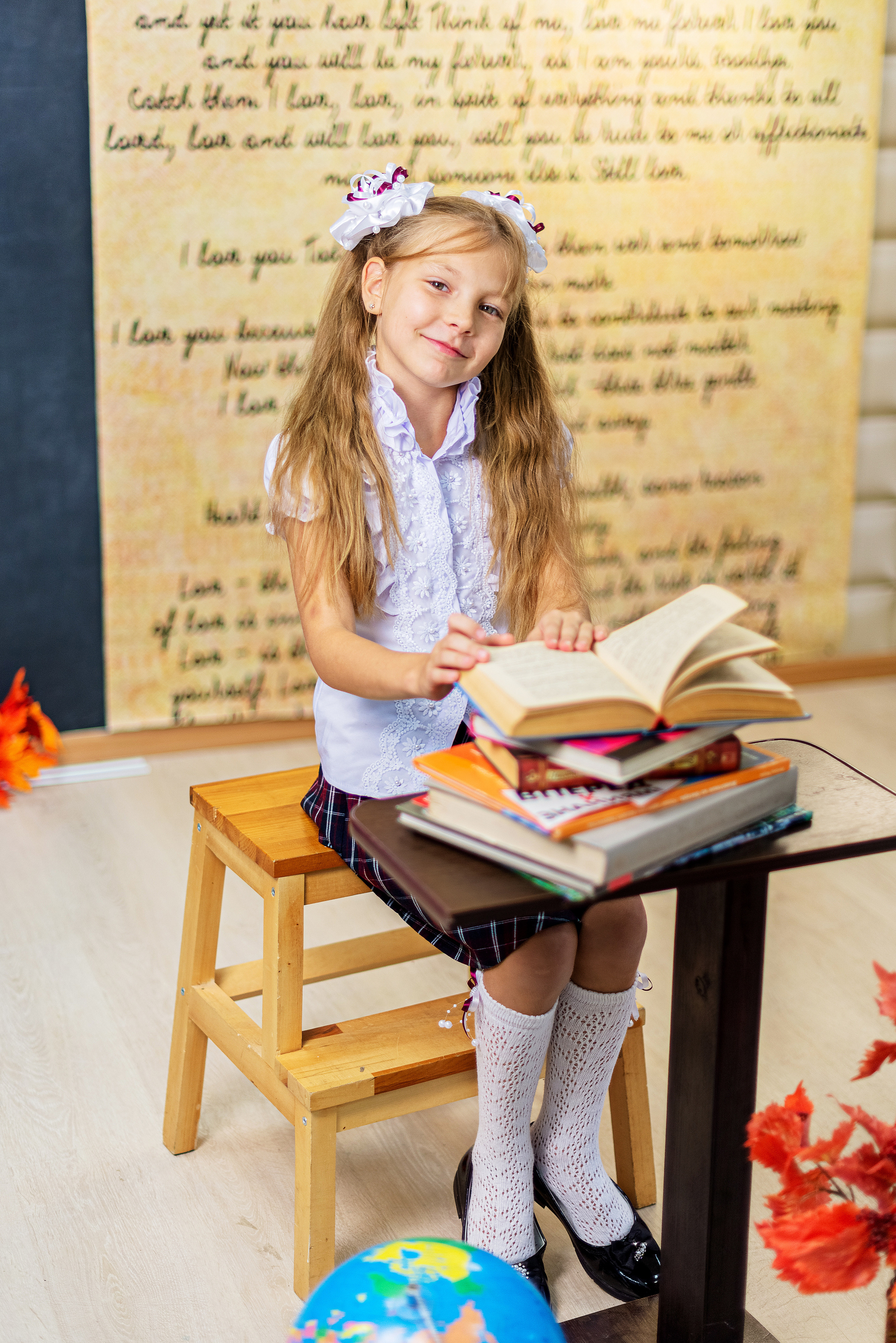 Студийная съемка первоклашек. Семейный и свадебный фотограф во Владивостоке