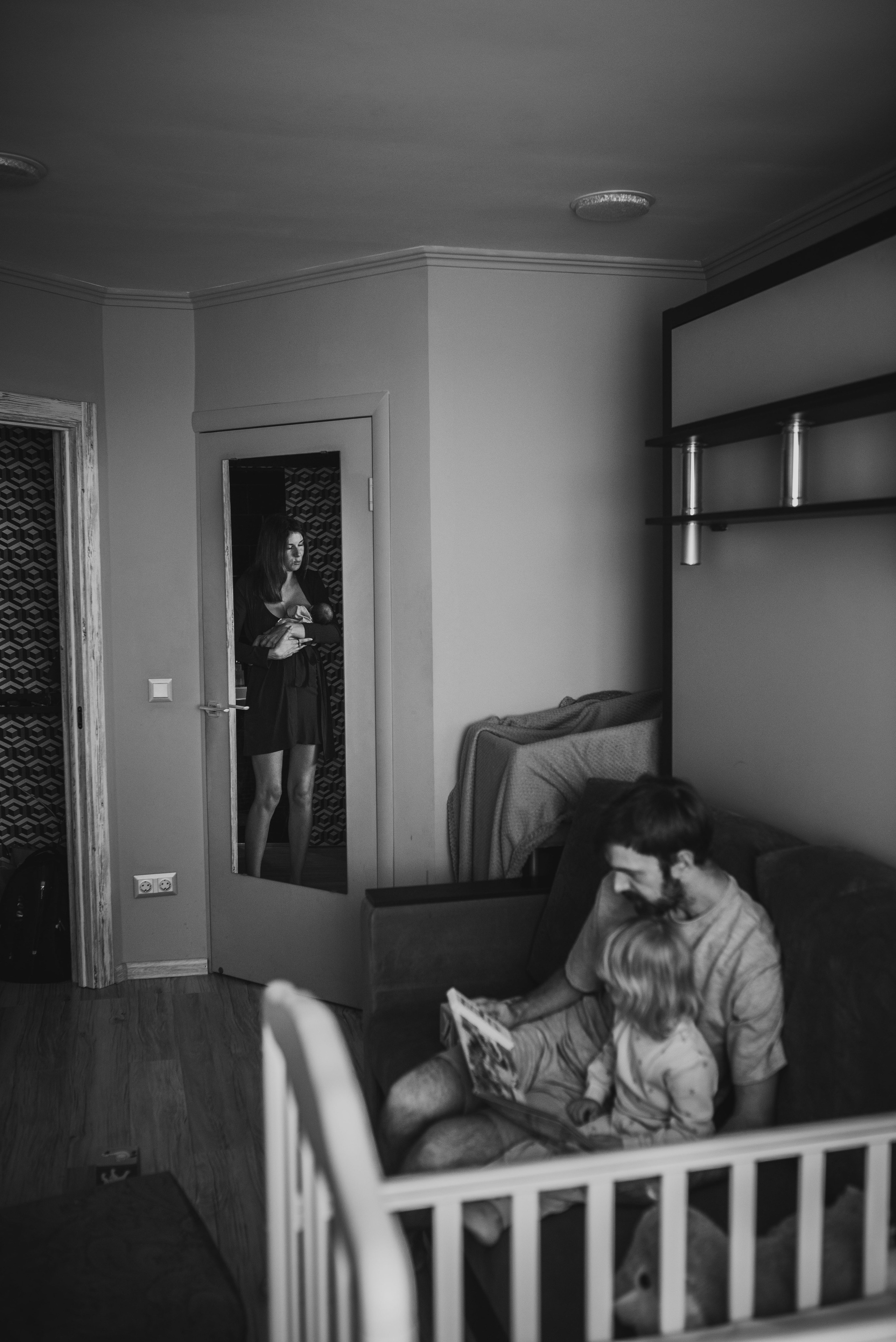 Домашняя фотосессия с новорожденным. Семейный фотограф в Домодедово и Москве Елена Пичугина