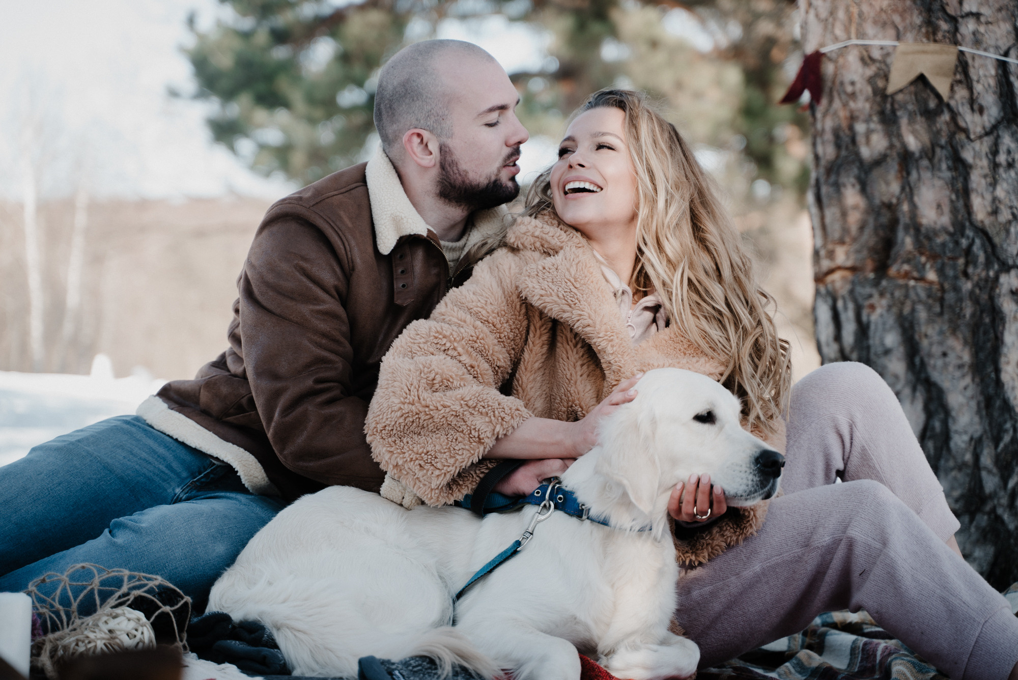 Зимняя фотосъемка Love story. Свадебный фотограф Москва — Сергей и Татьяна