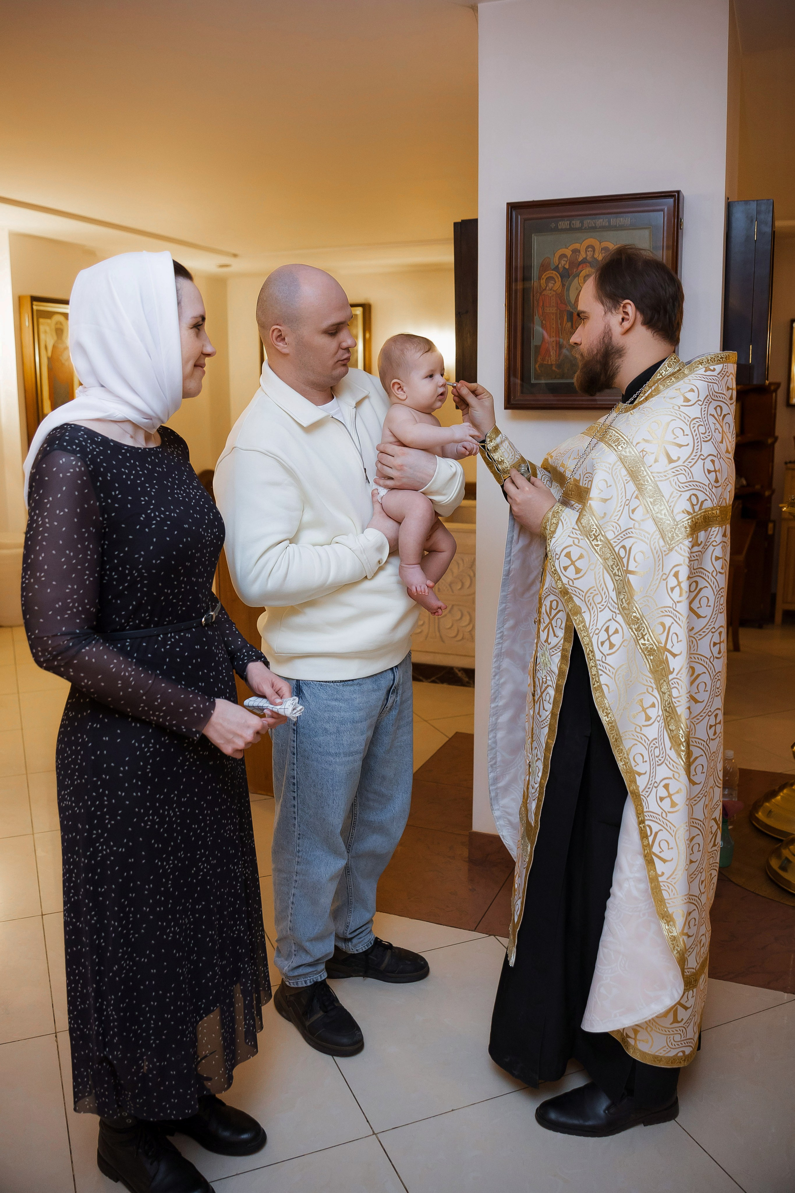Крещение Андрея. Семейный и детский фотограф в Москве Александра Мак