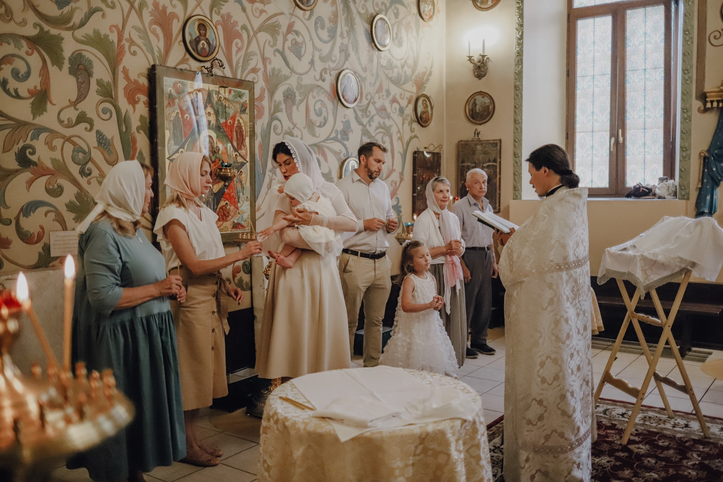 Крещение Клавдии. Семейный и портретный фотограф в Москве Александра Науменко