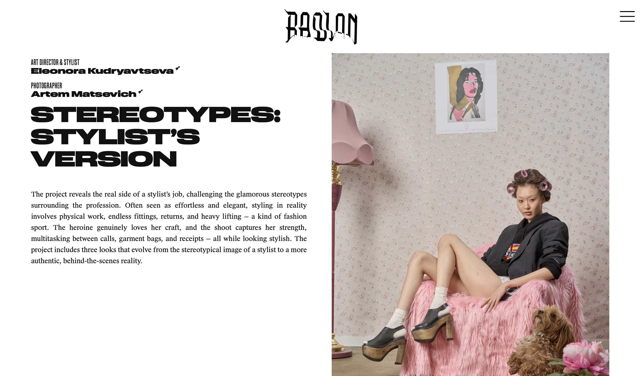 STEREOTYPES: STYLIST'S VERSION. Matsevich Artёm