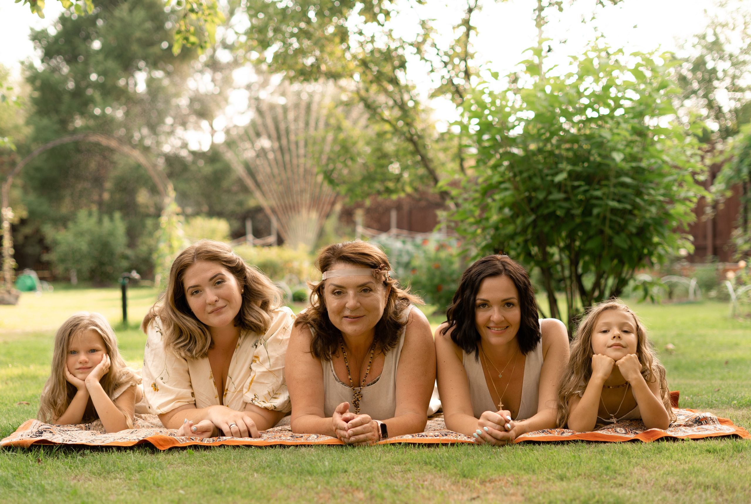 семейная фотосессия в парке на природе с детьми