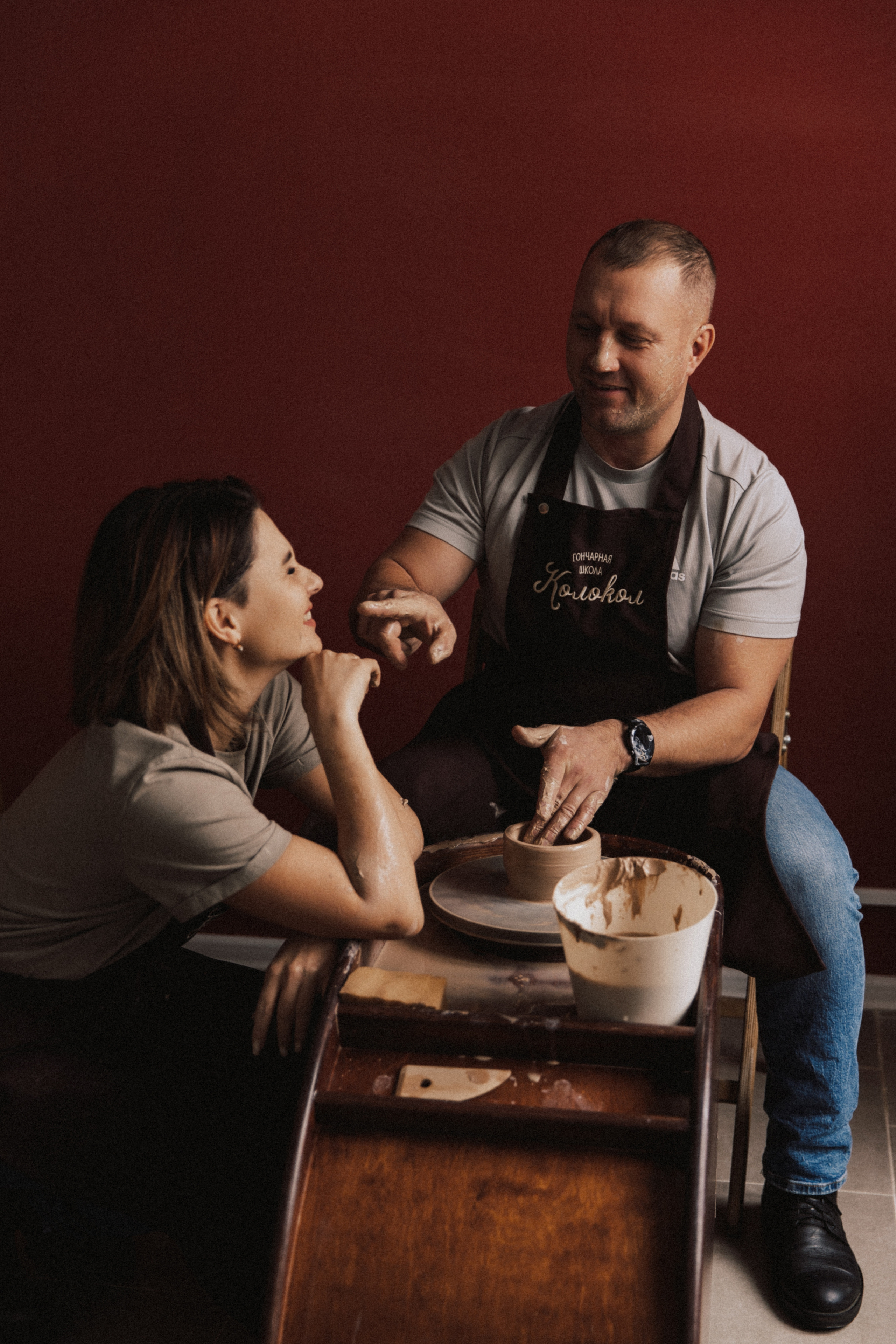 Настя и Рома. Свидание в гончарной мастерской. Свадебный и семейный фотограф Егорова Юлия