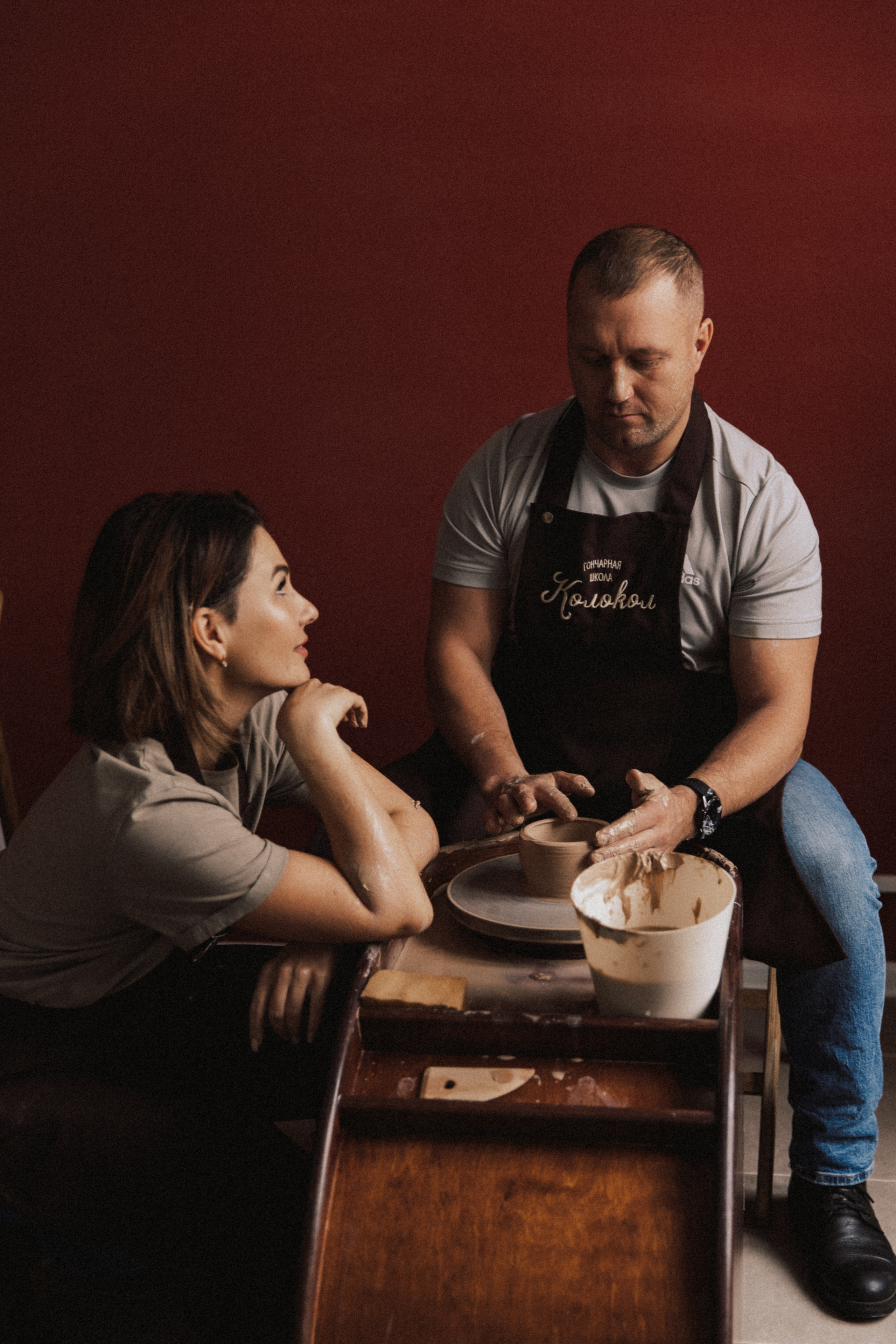 Настя и Рома. Свидание в гончарной мастерской. Свадебный и семейный фотограф Егорова Юлия