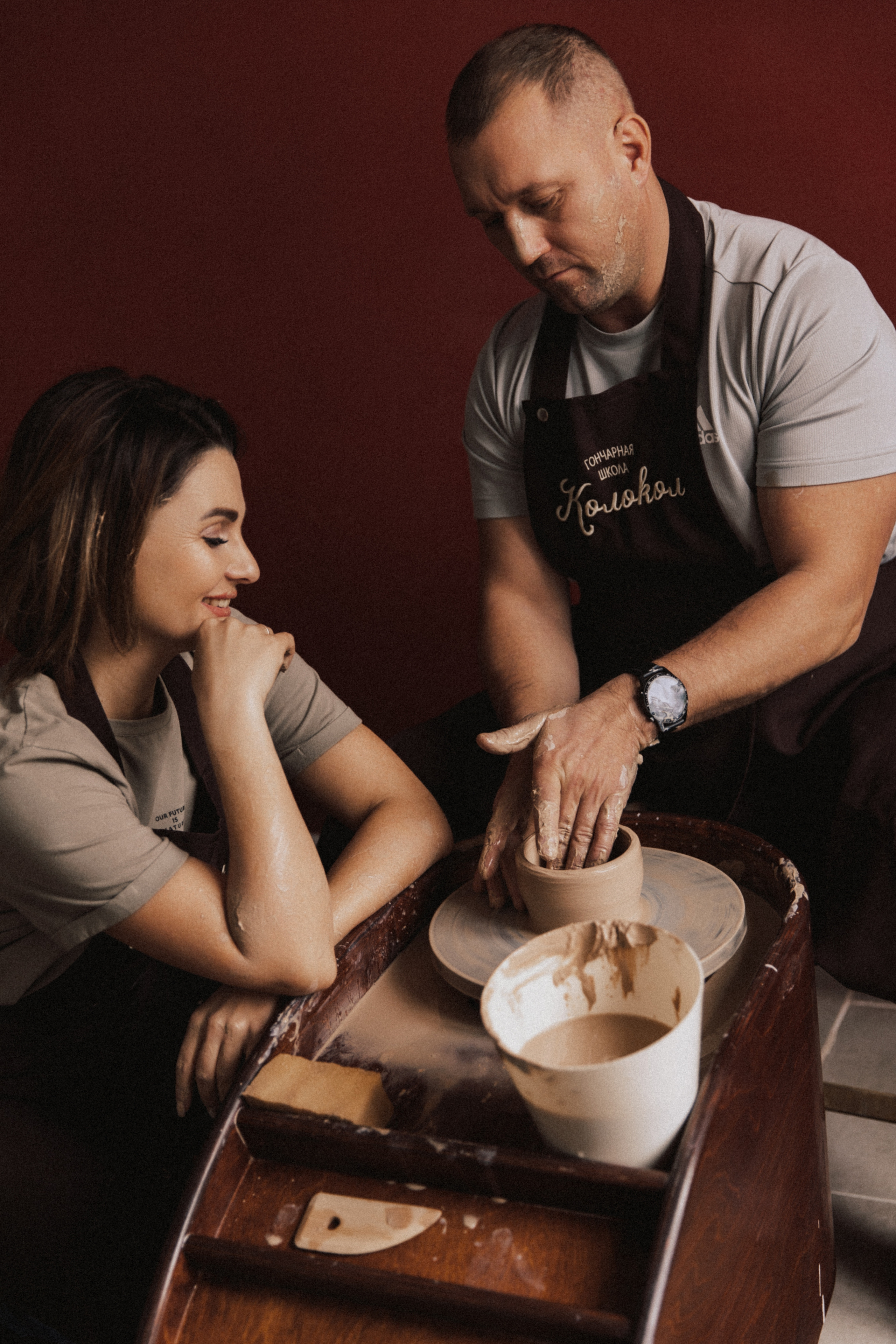 Настя и Рома. Свидание в гончарной мастерской. Свадебный и семейный фотограф Егорова Юлия