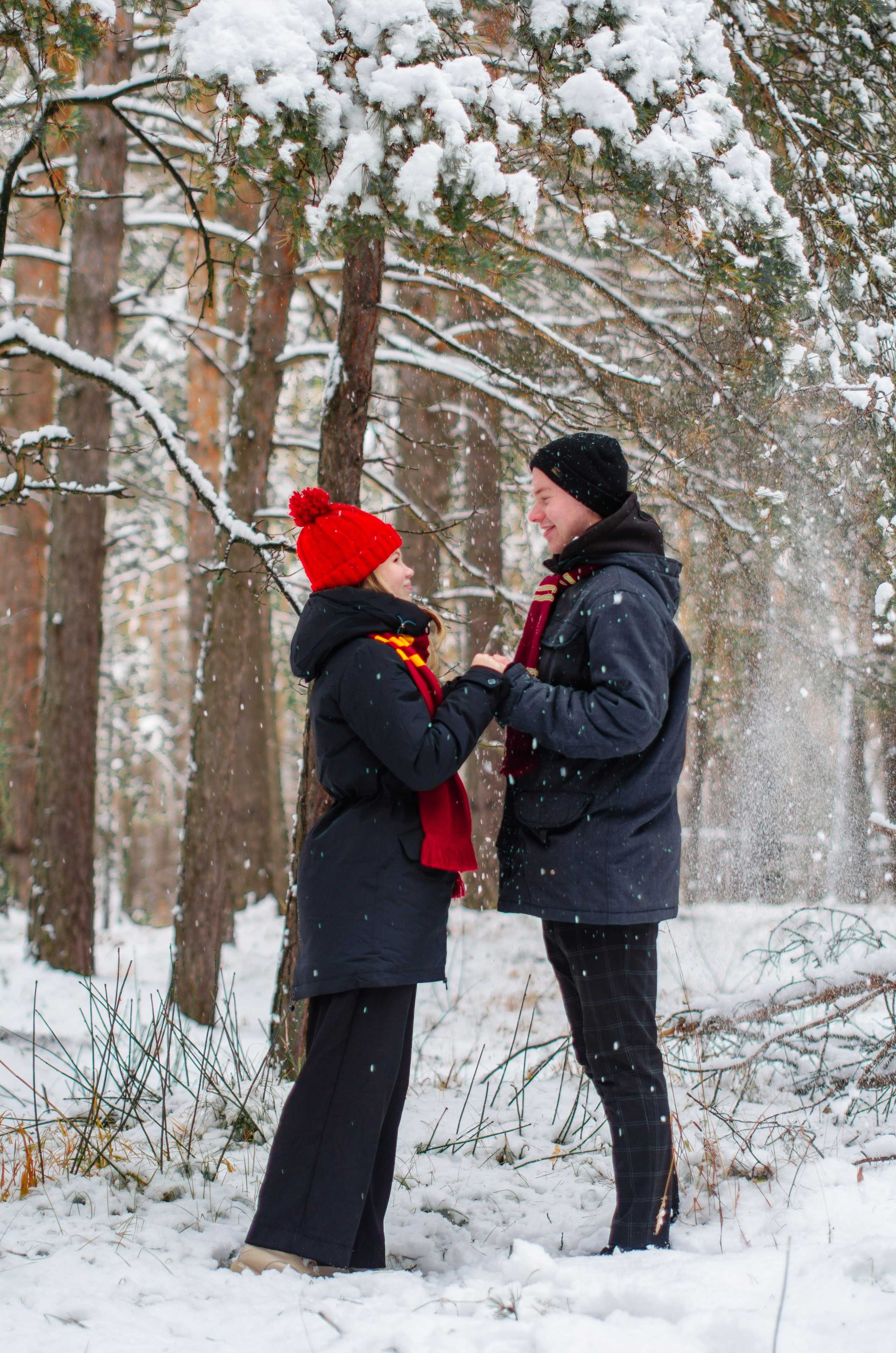 Зимняя история любви в стиле фильма «Гарри Поттер». Денисова Аля — фотограф для парных съемок и индивидуальных историй в Барнауле