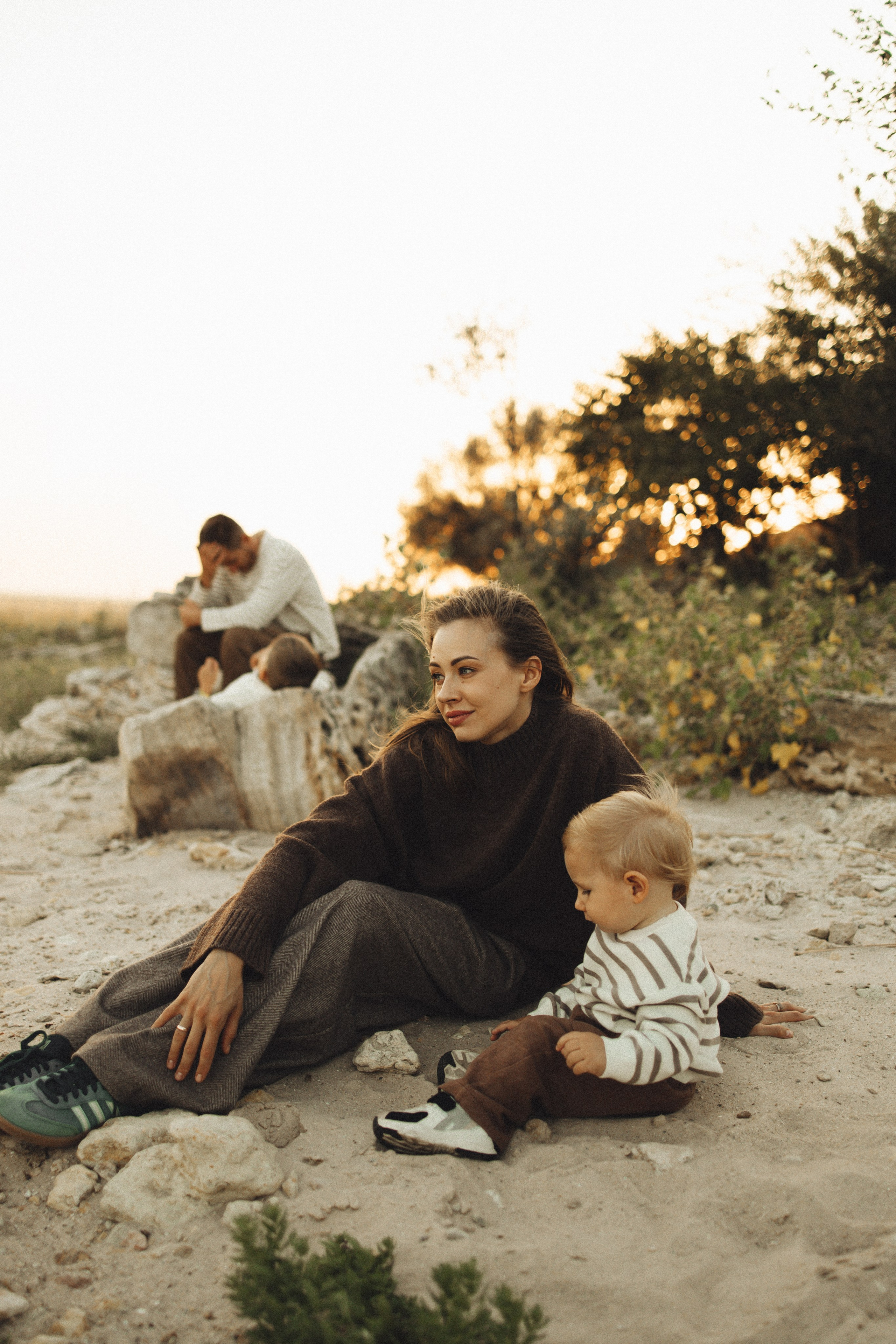 Семейная история, закат в Мержаново. Семейный и детский фотограф, таганрог, ростов-на-дону