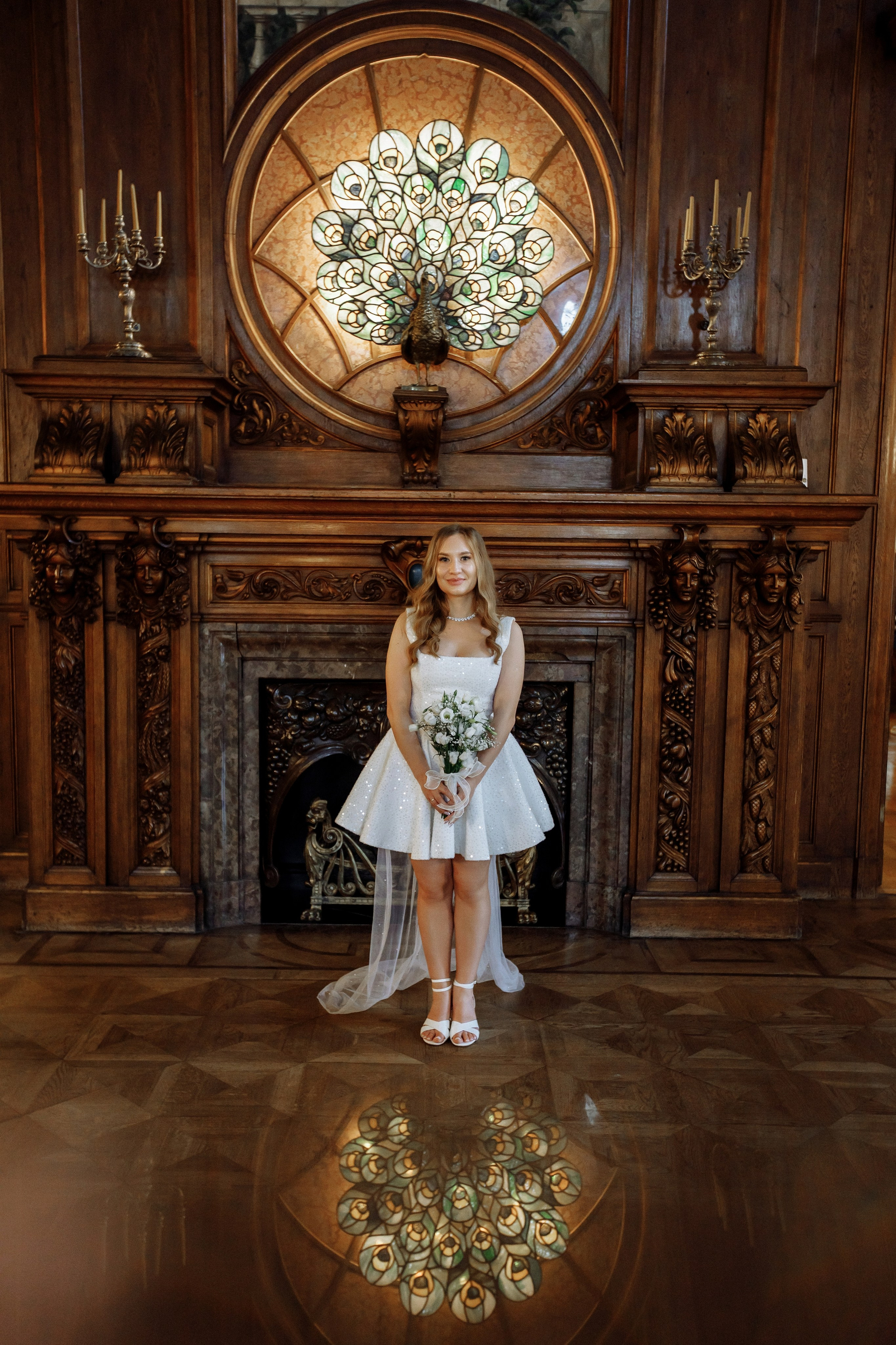 Ślubna sesja zdjęciowa w Pałacu Poznańskiego-Muzeum Miasta Łodzi. Свадебный фотограф Варшава Лодзь Польша Елена Юцова