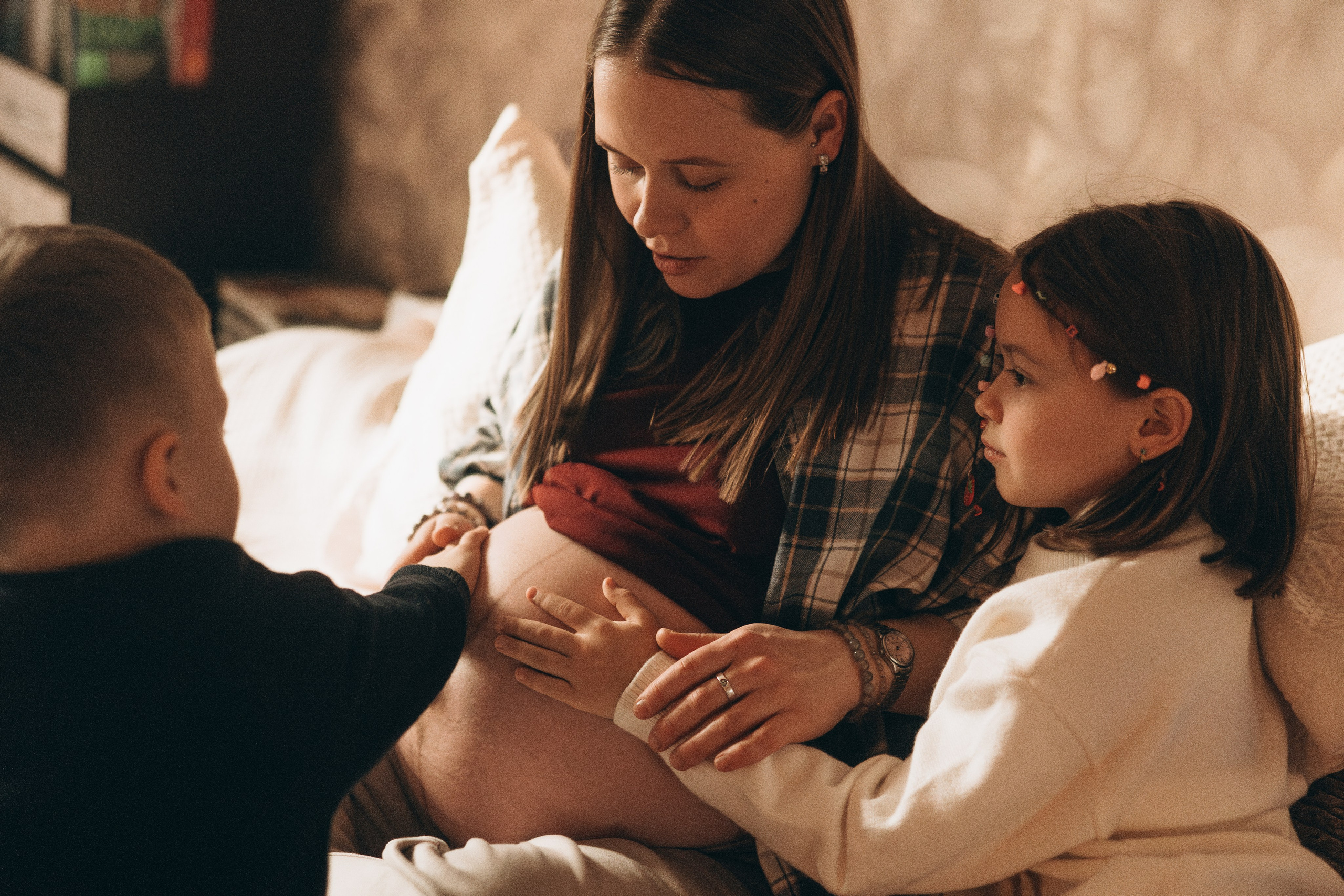 Домашняя Новогодняя фотосессия. Семейный, ньюборн фотограф, фотограф на роды в Москве, Виктория Тюльдюкова