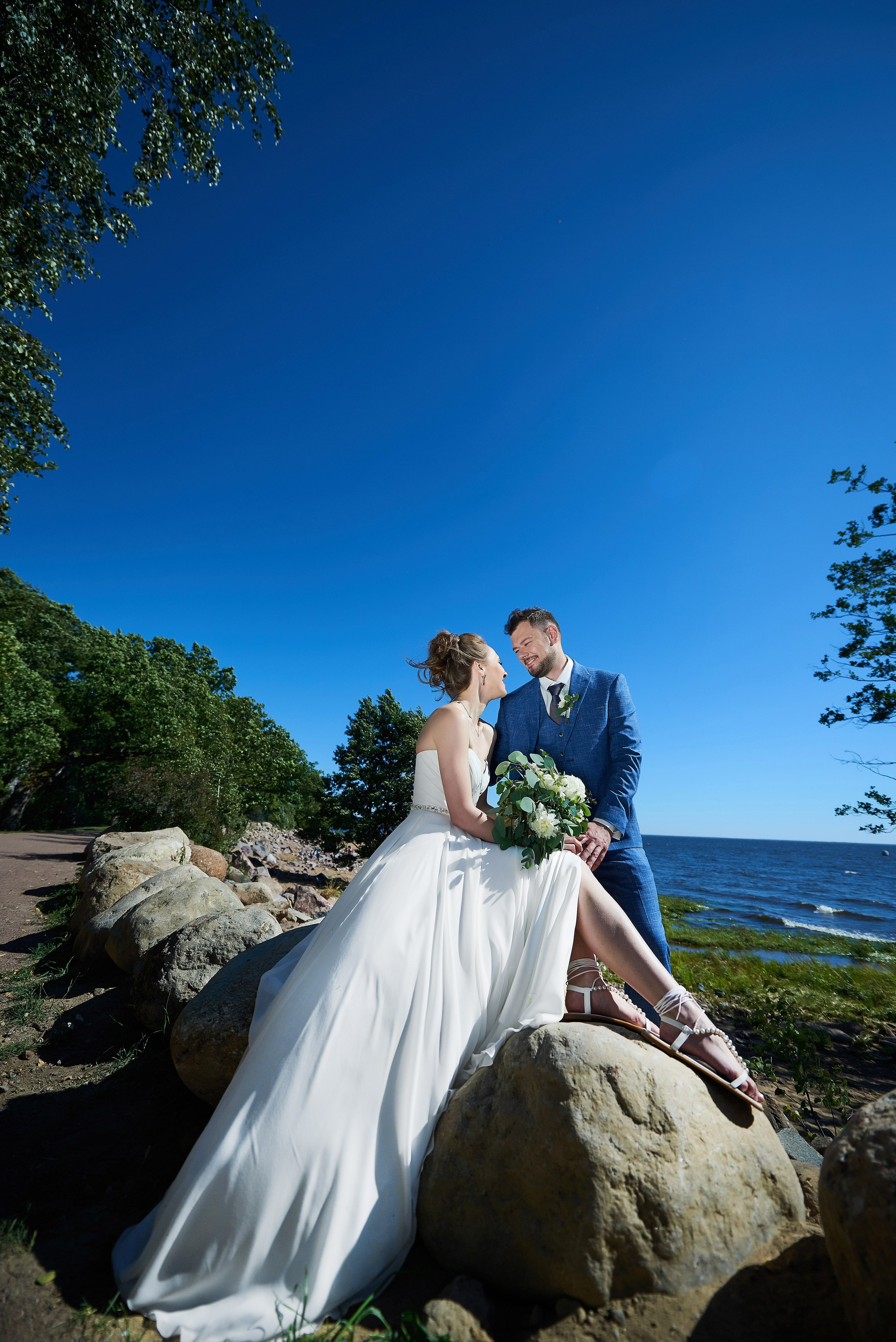 Александра и Вячеслав (фотосессия на берегу Финского залива в парке Дубки в Сестрорецке). Портретный, семейный и свадебный фотограф в Санкт-Петербурге и в Пушкине Ширяев Денис