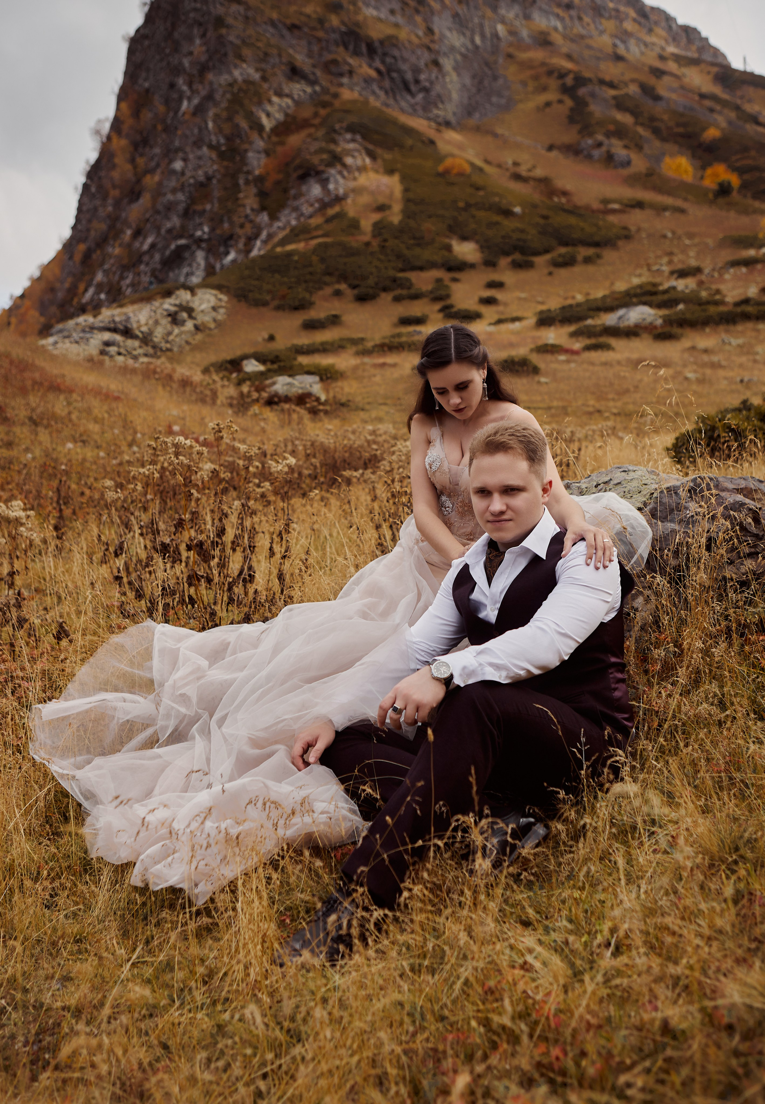 Свадебная фотосессия в горах. Свадебный и семейный фотограф в Сочи-Красной поляне Ларионова Анна