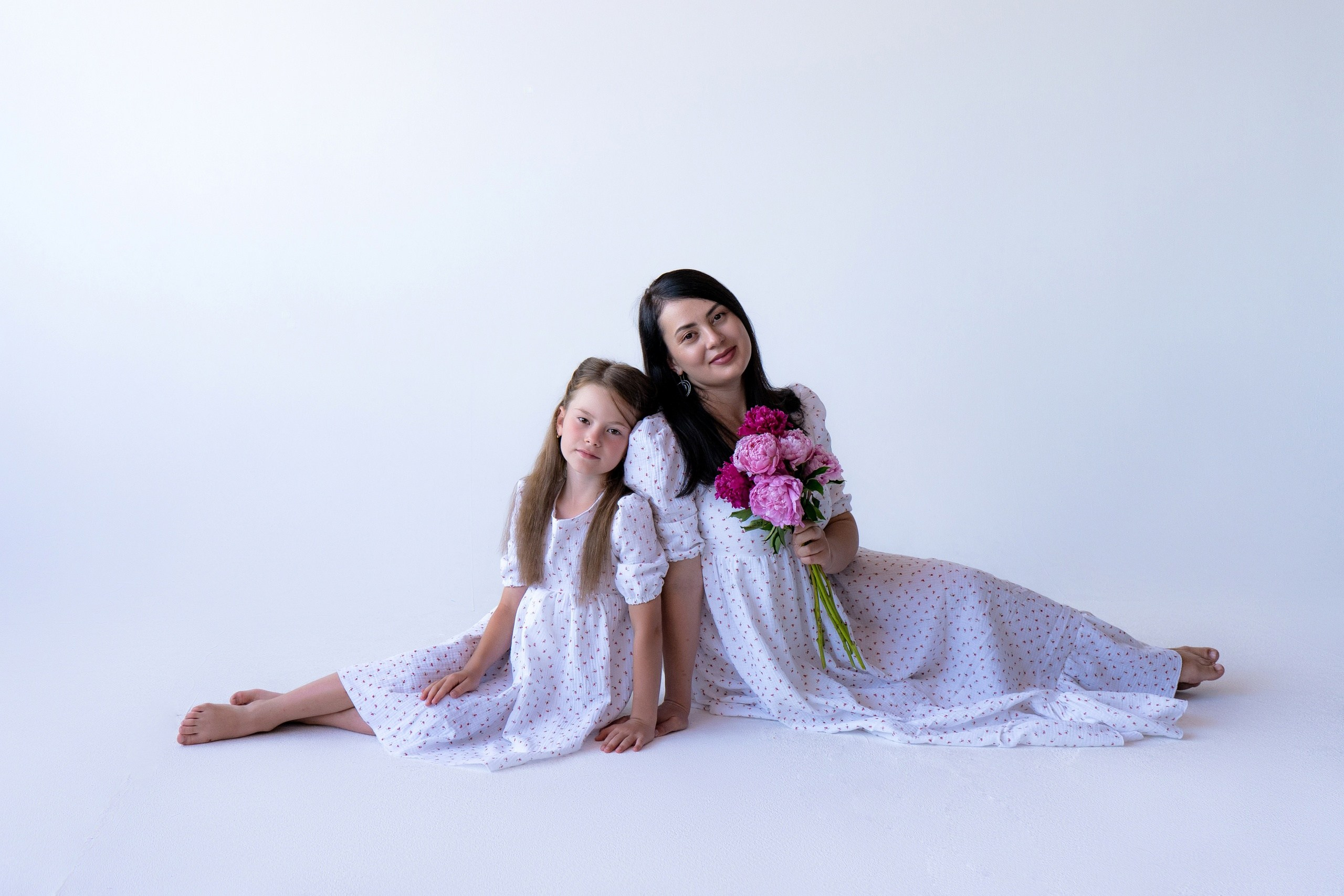 Платья Family look. Фотостудия Малина в городе Улан-Удэ. Фотограф Ирина Жарникова