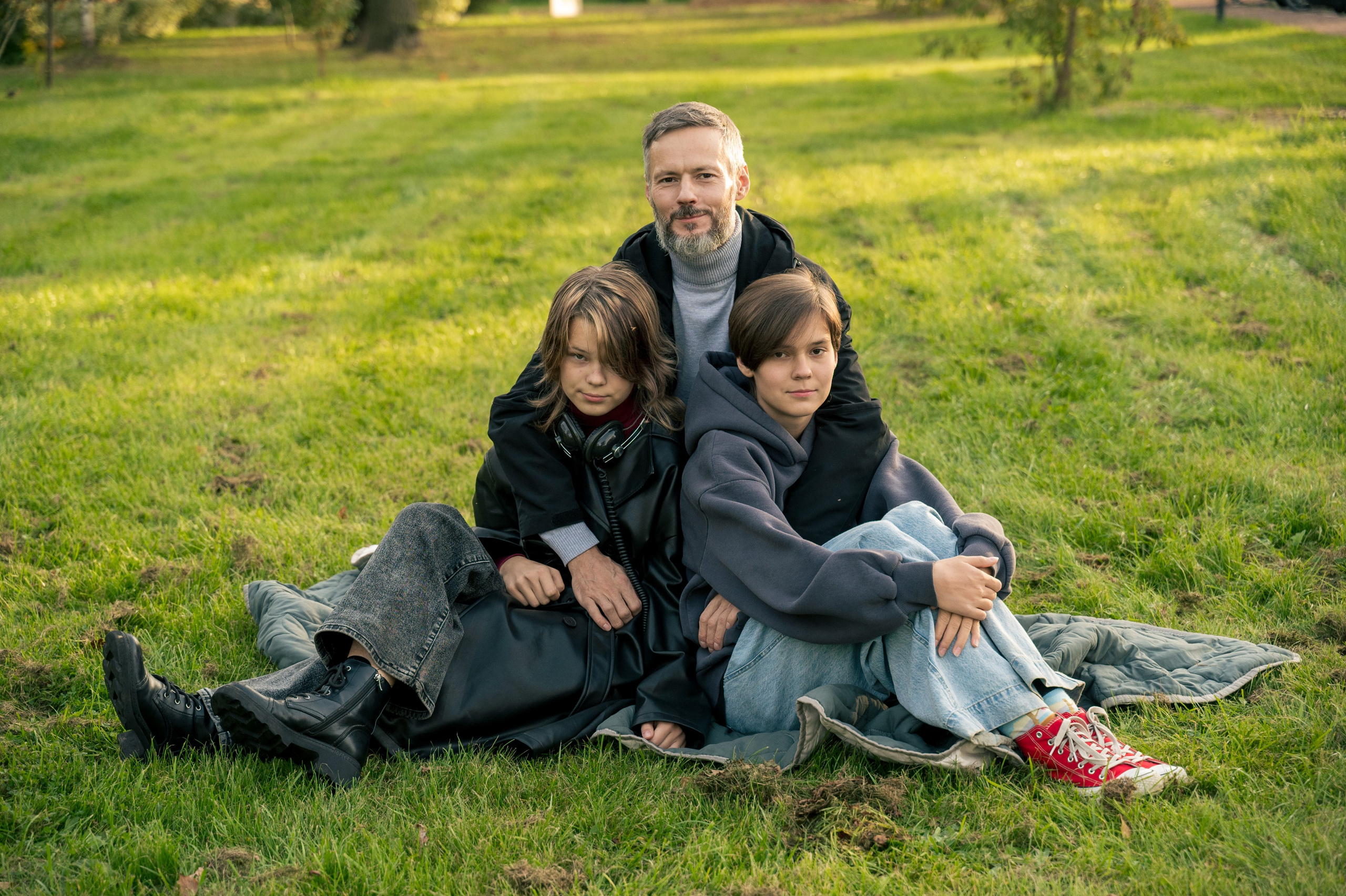 Семейная фотосессия в парке. Школьный фотограф в Москве