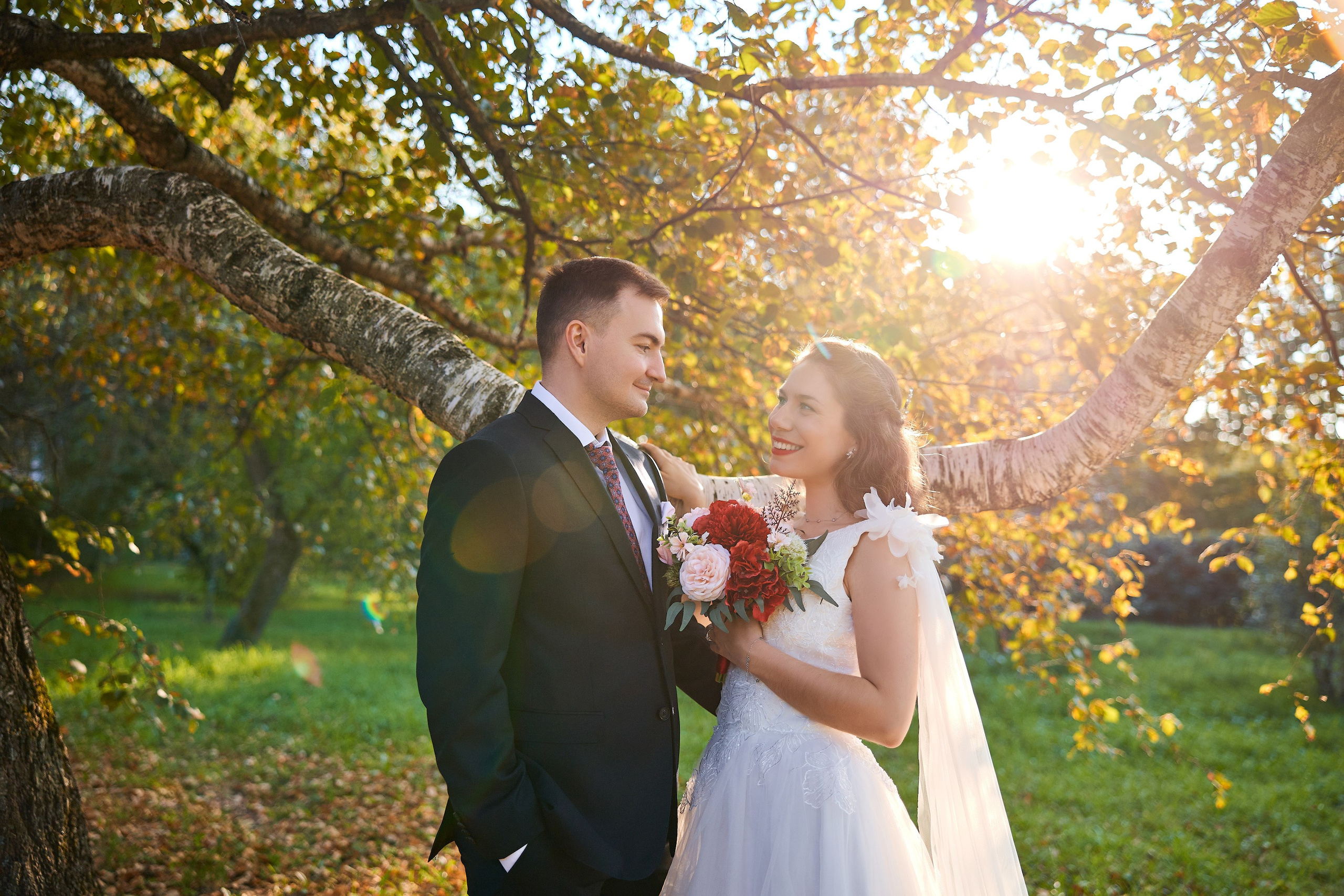Свадебная фотосессия в Кусково. Свадебный фотограф Сергей Колбинский