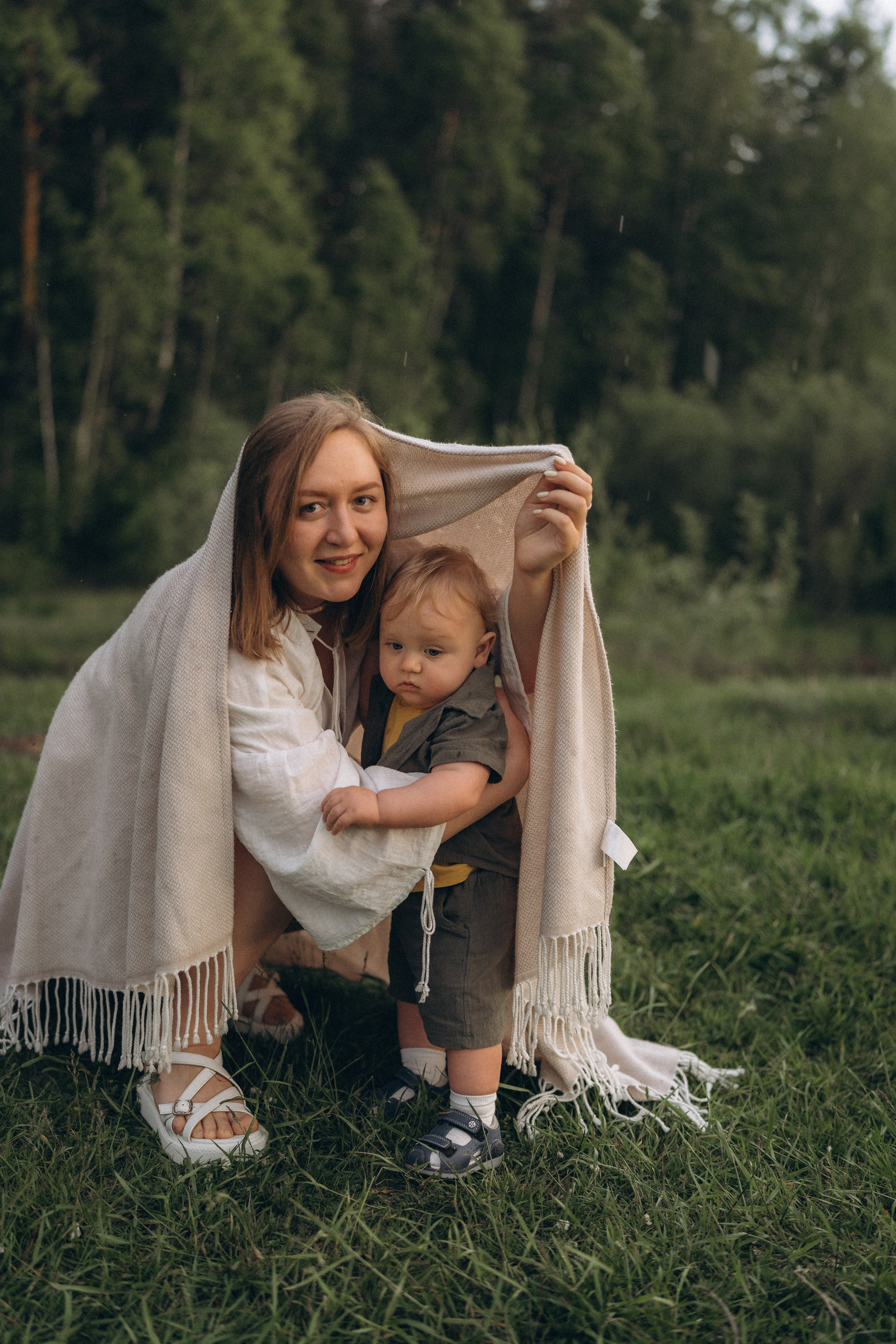 Первый год и первый дождь. Семейный фотограф в Ангарске/ Иркутске
