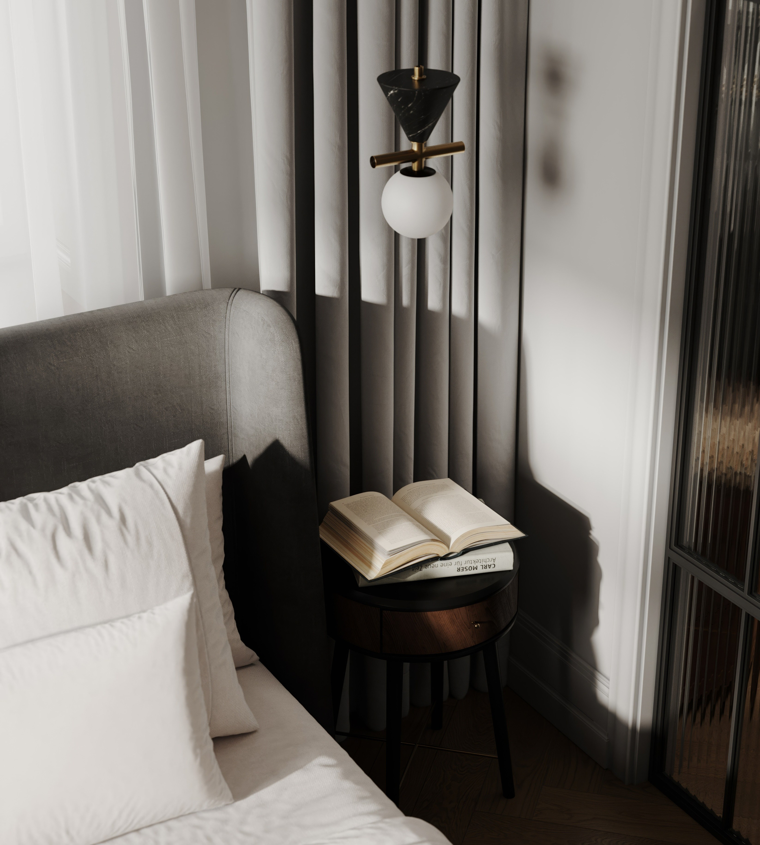 Мастер спальня ЖК Университет. Интерьерная 3D Визуализация