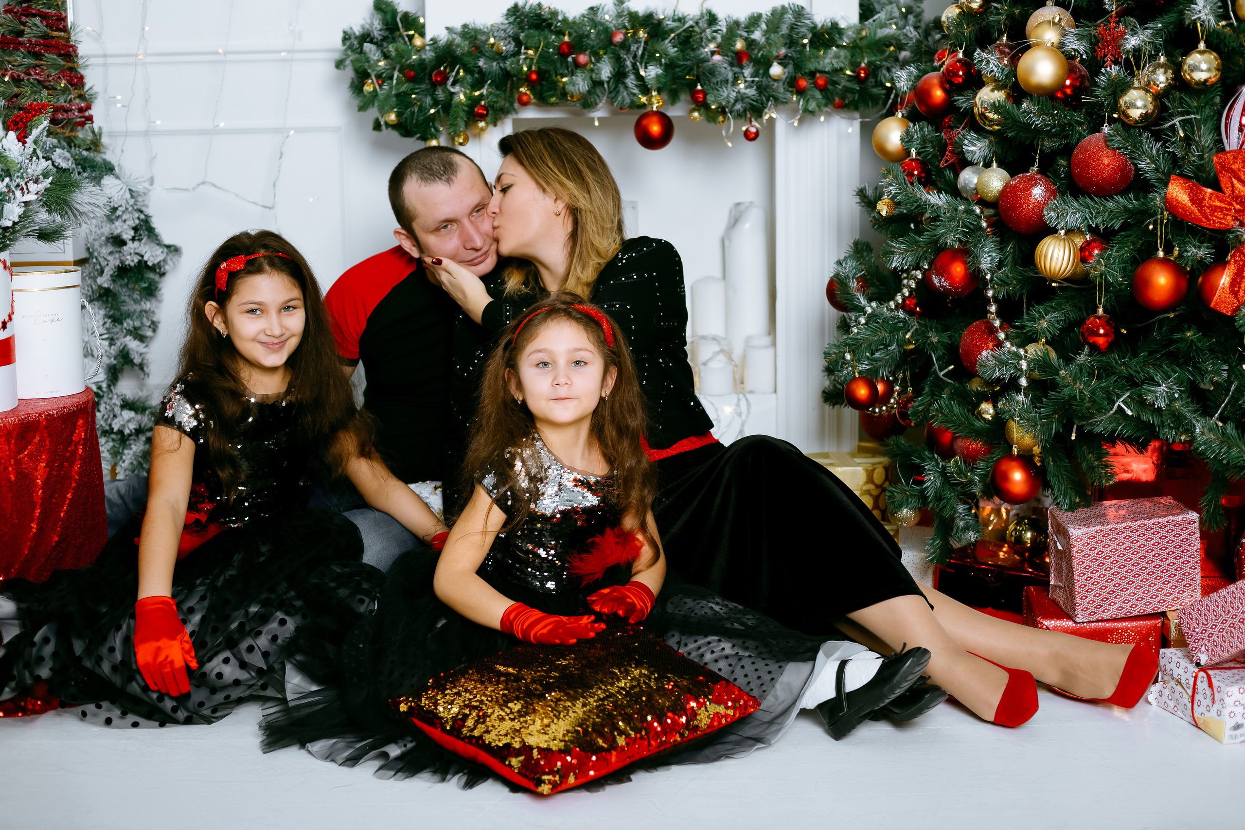Семейная новогодняя съемка. Фотограф новорожденных Химки, Красногорск, Мытищи и Москва Елена Третьяк