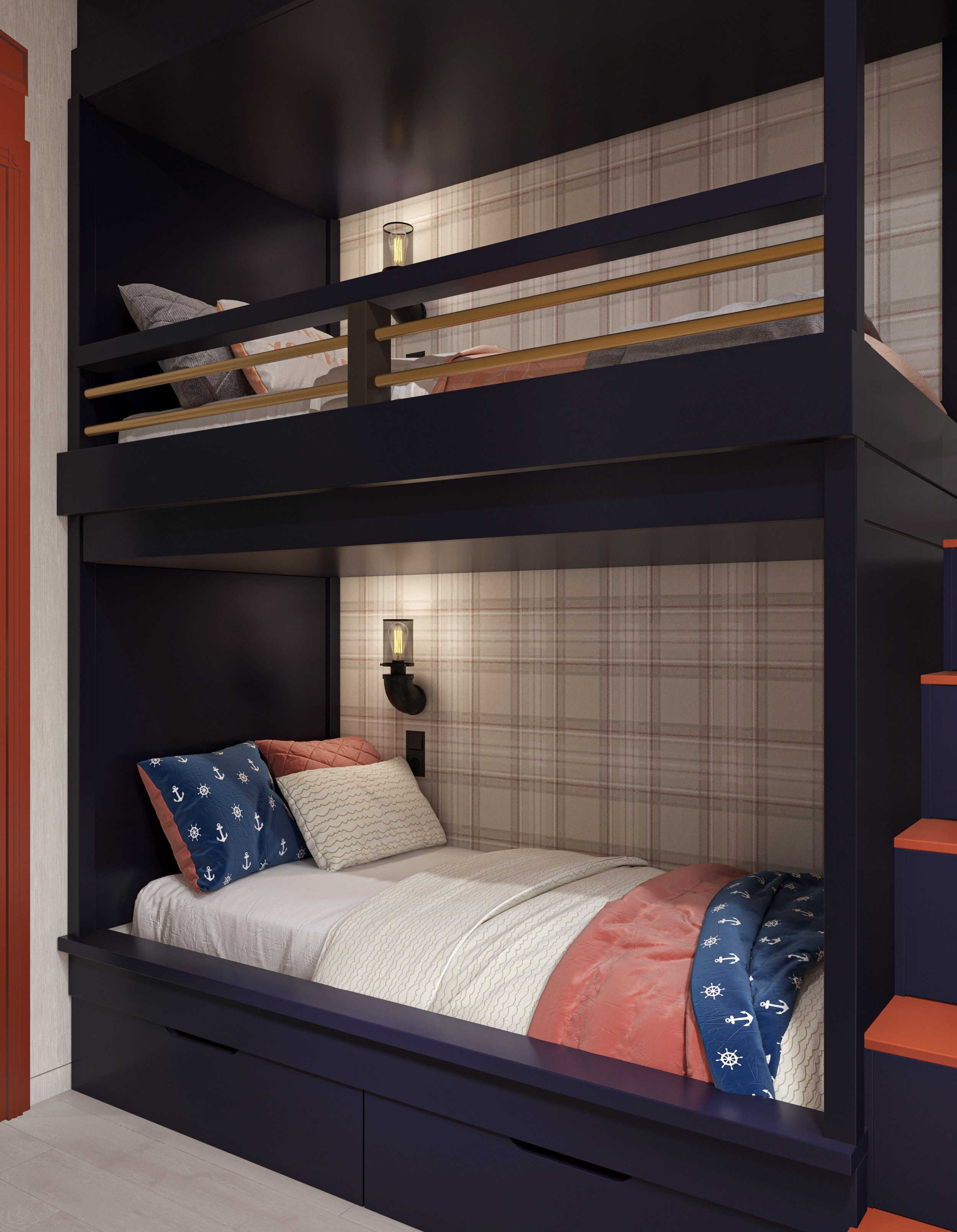 Neva House. 3D visualization of exteriors and interiors